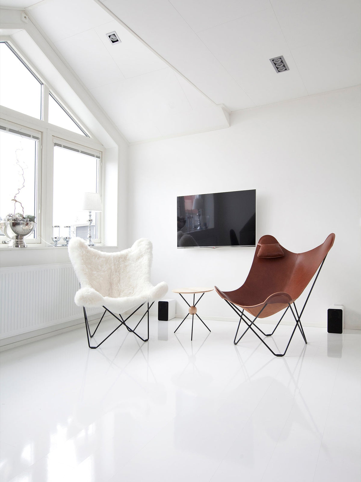 Cuero Iceland Mariposa lepakkotuoli Shorn valkoinen - Laatukaluste