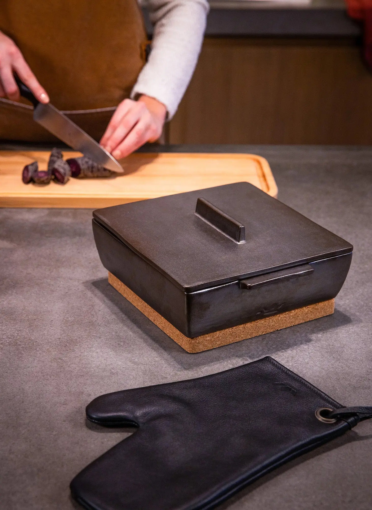 Dutchdeluxes uunivuoka keraaminen mattamusta pieni - Laatukaluste