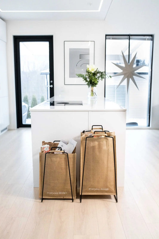 Everyday Design Helsinki teline+juuttikassi beige - Laatukaluste