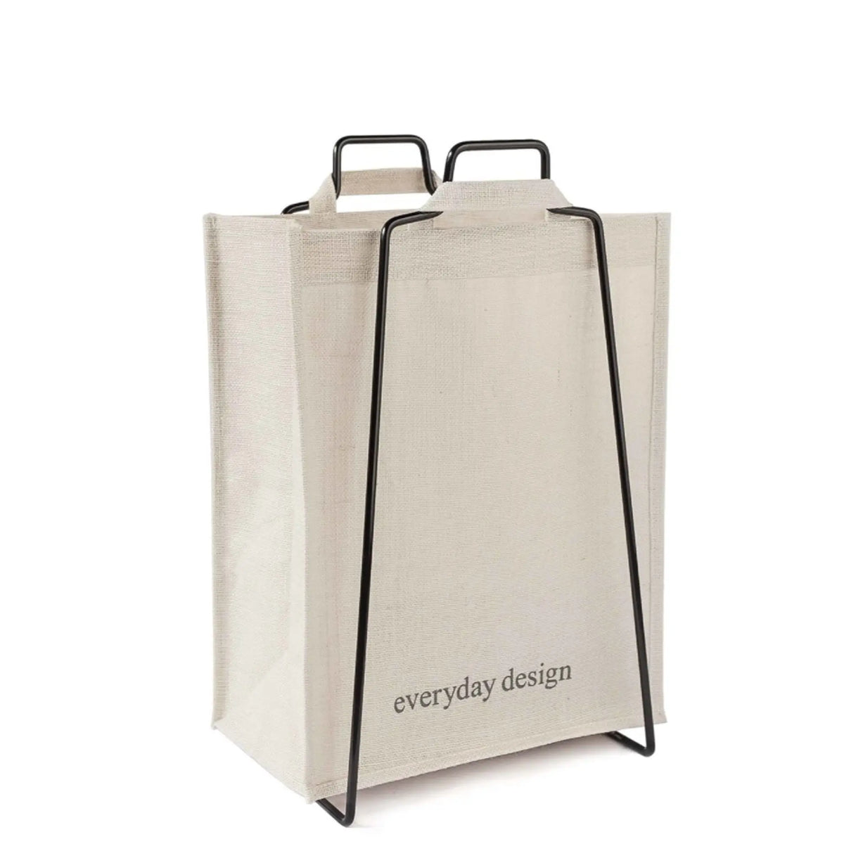 Everyday Design Helsinki teline+juuttikassi valkoinen - Laatukaluste