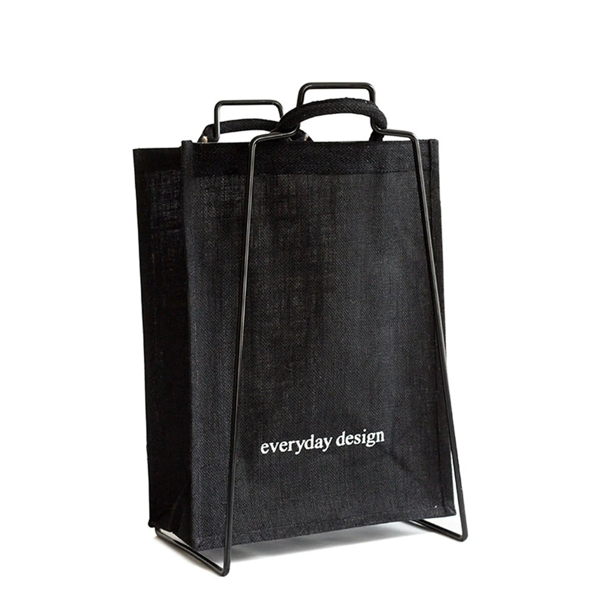 Everyday Design Helsinki teline+juuttikassi musta - Laatukaluste