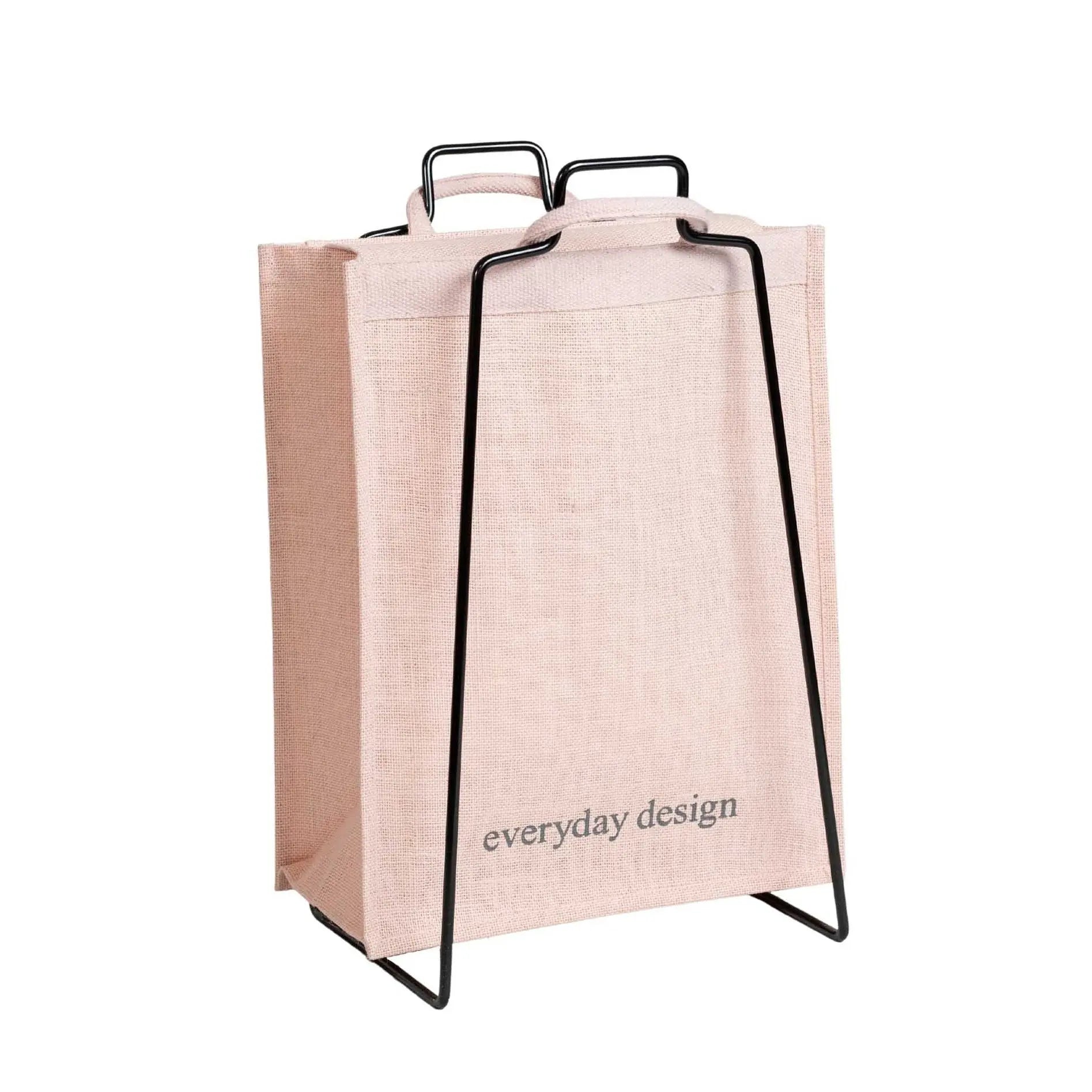 Everyday Design Helsinki teline+juuttikassi vaaleanpunainen - Laatukaluste