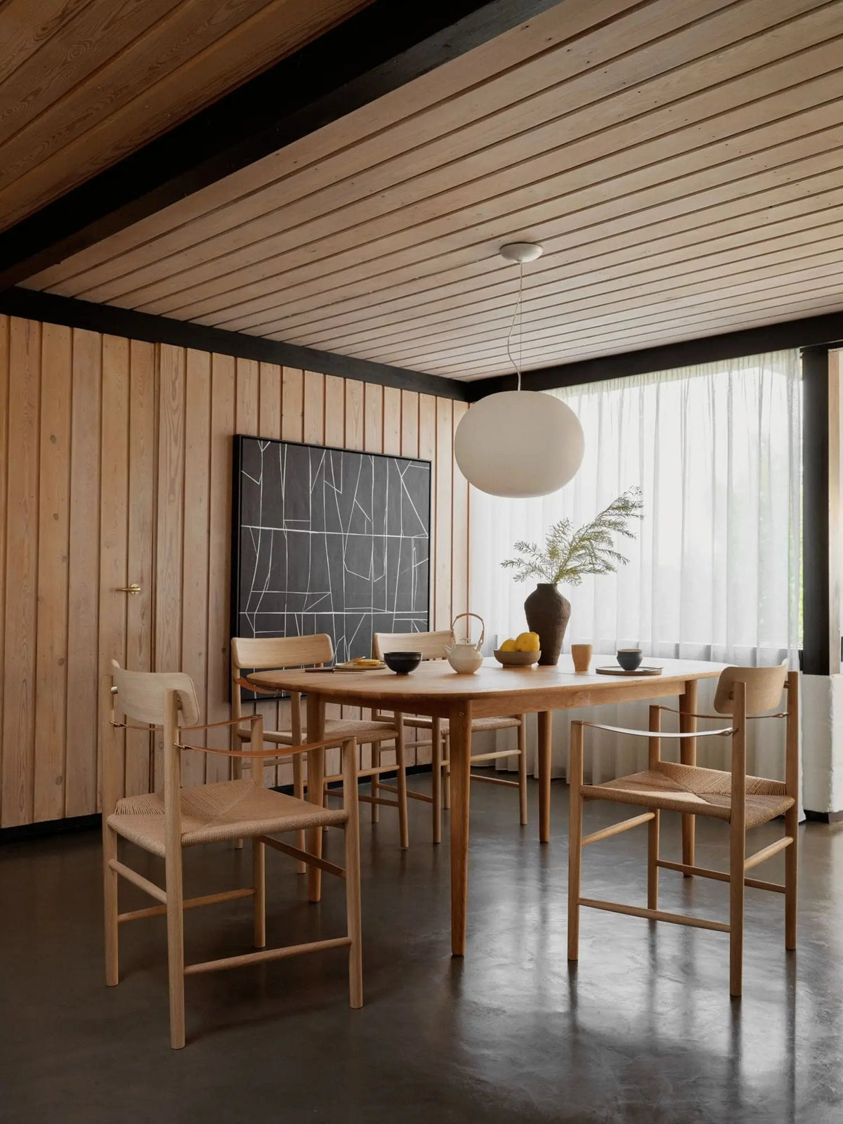 FDB Møbler C63E jatkettava pöytä jatkopaloilla öljytty tammi FDB Møbler