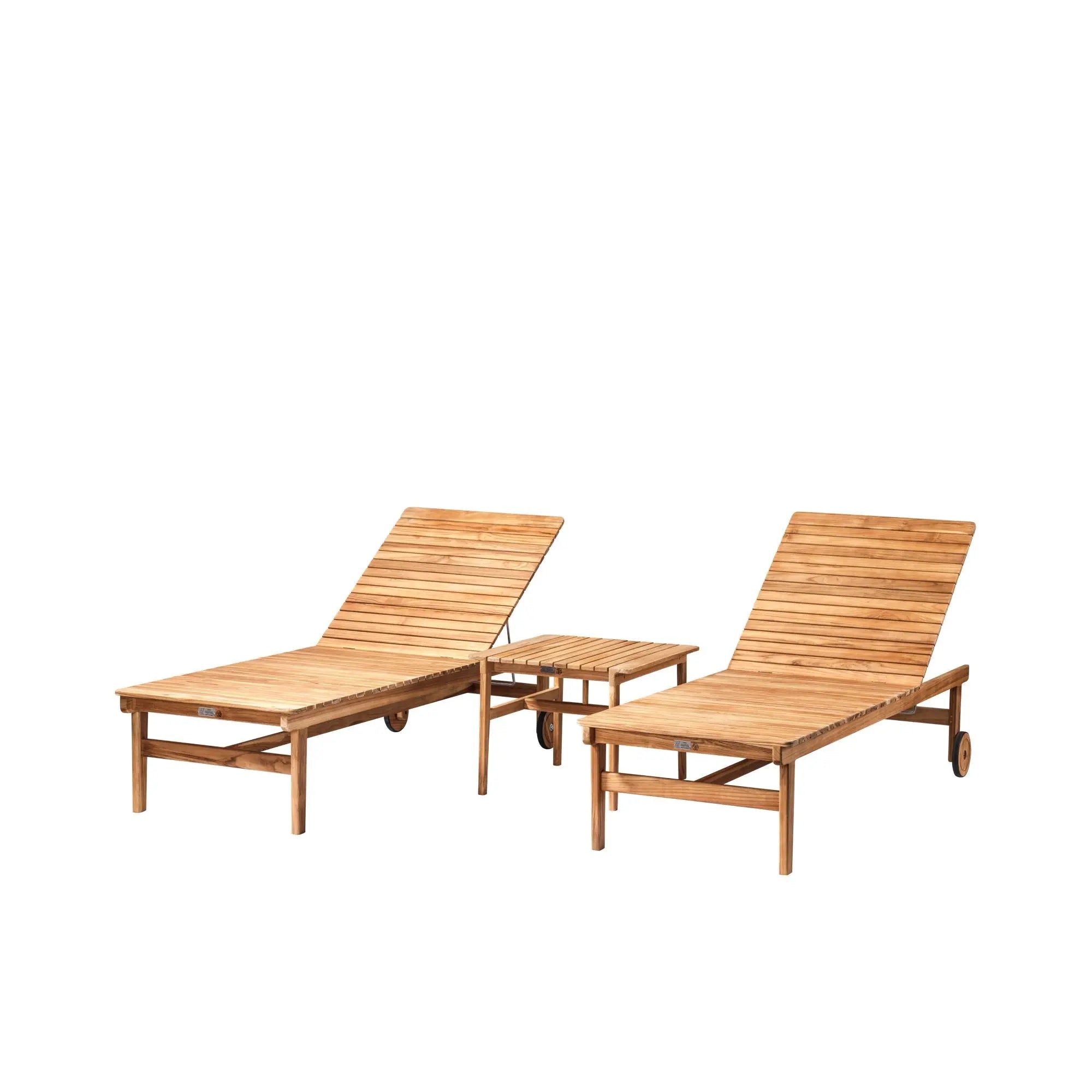 FDB Møbler M8 Sammen aurinkotuoli öljytty tiikki FDB Møbler