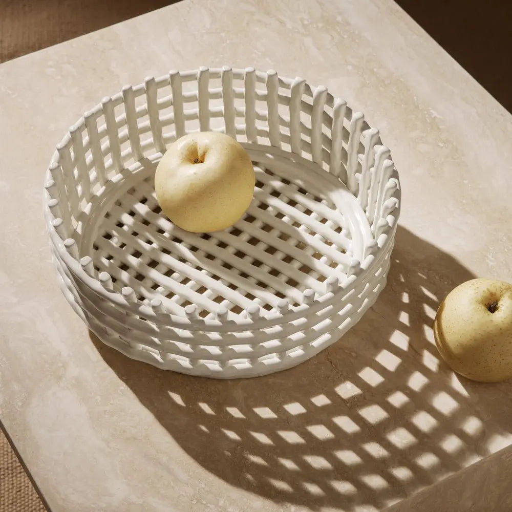 Ferm Living Ceramic Centrepiece kulho valkoinen - Laatukaluste