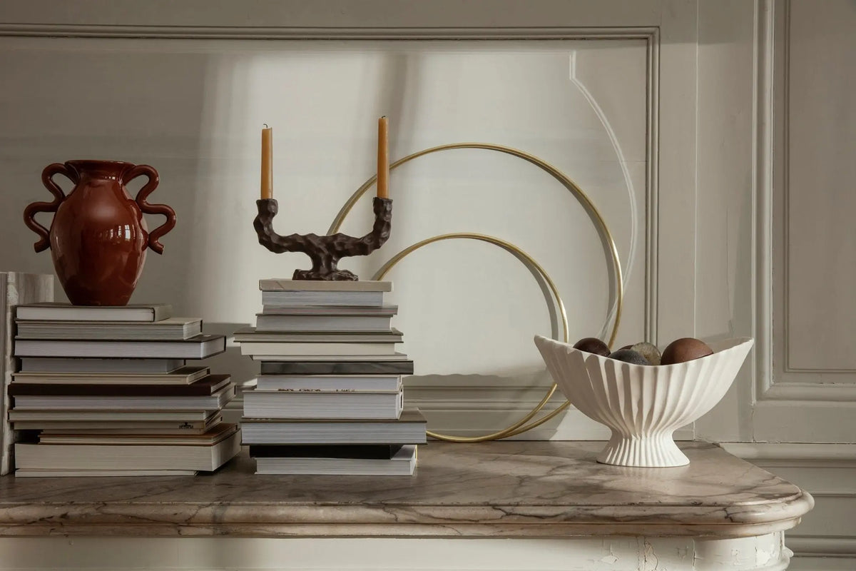 Ferm Living Fountain Centrepiece kulho luonnonvalkoinen - Laatukaluste