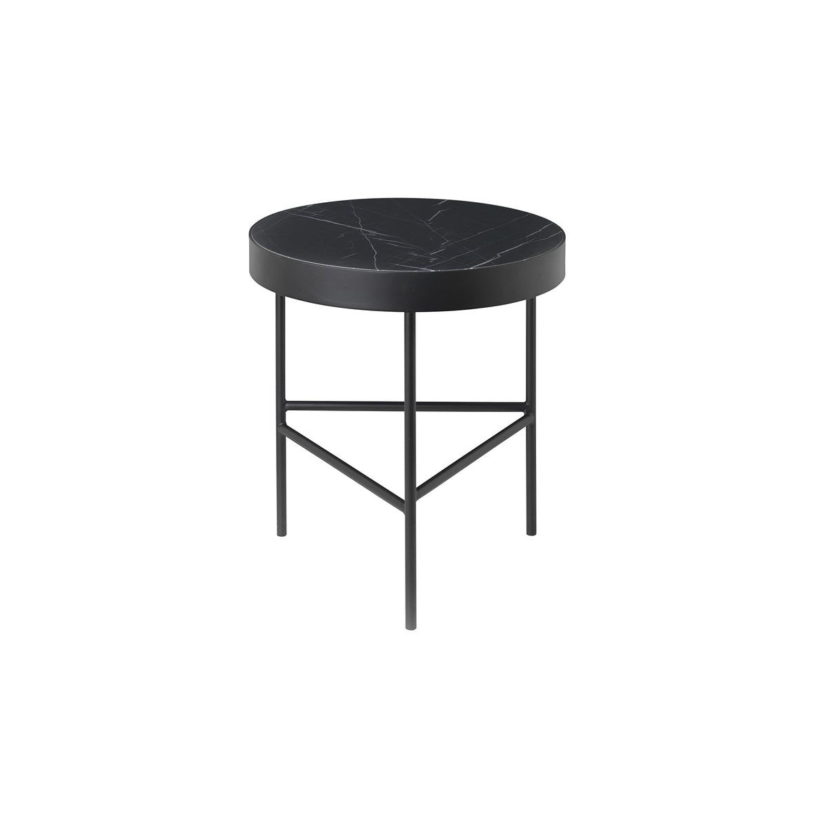 Ferm Living Marble M sivupöytä musta marmori - Laatukaluste