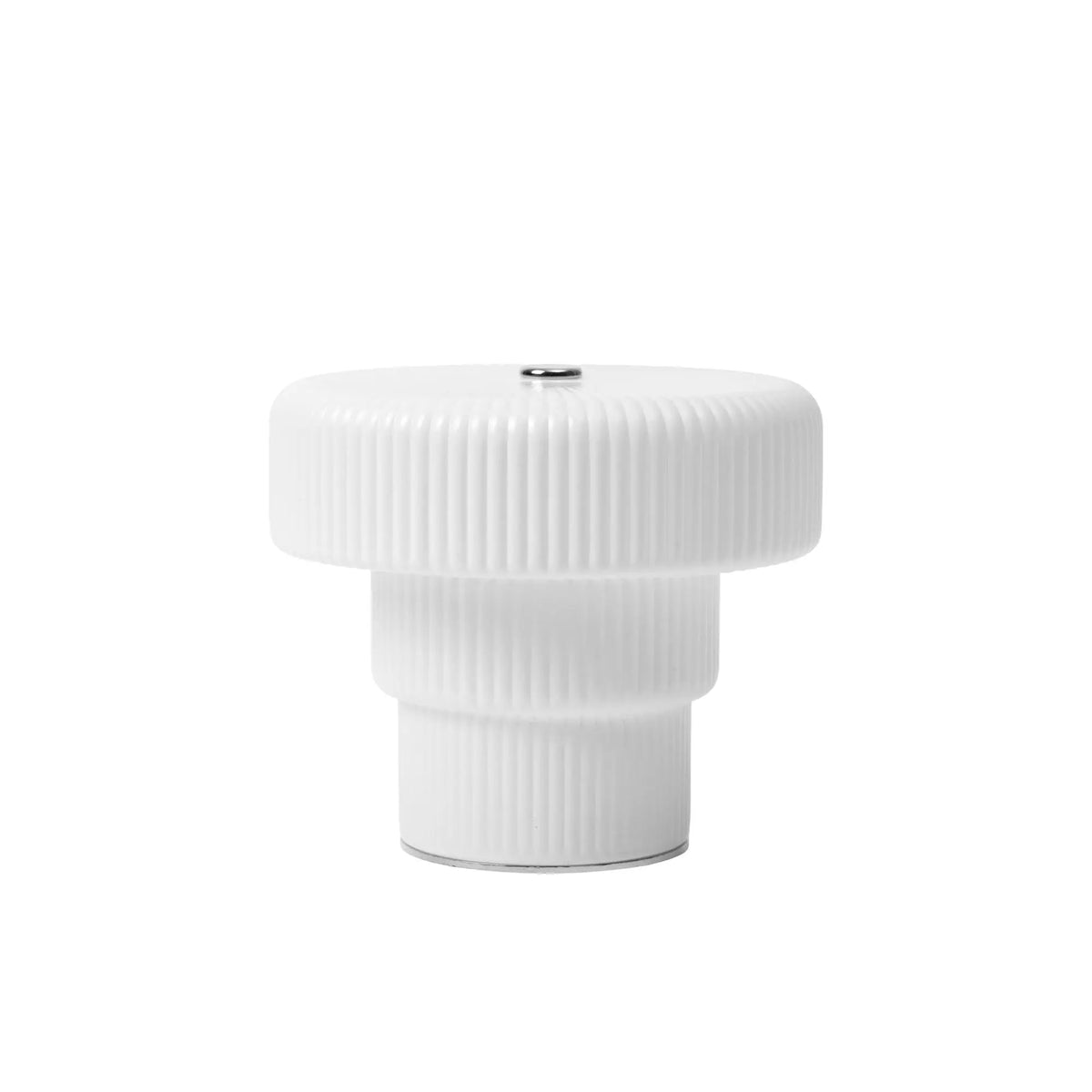 Ferm Living Ripple Portable pieni pöytävalaisin valkoinen Laatukaluste