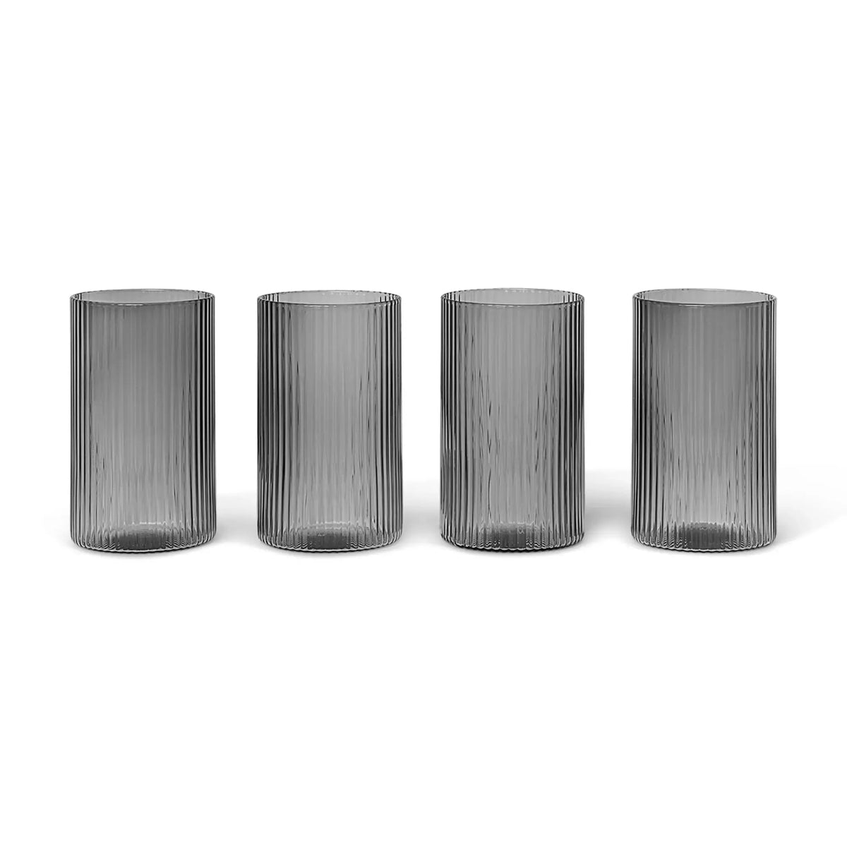 Ferm Living Ripple Verrines lasi 4kpl savunharmaa - Laatukaluste
