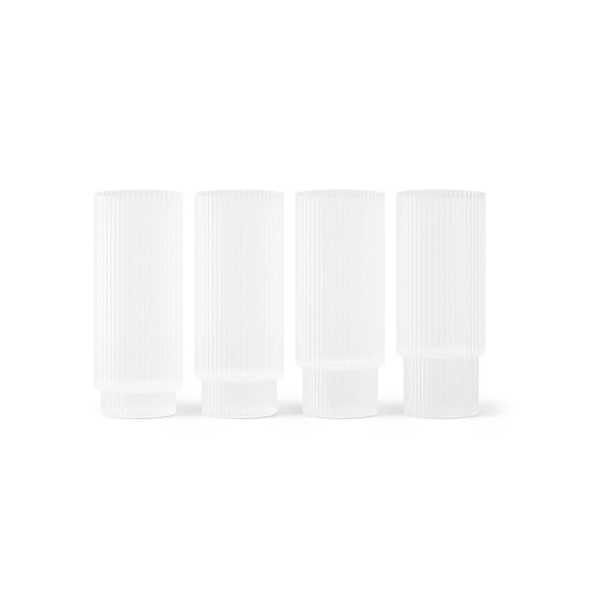 Ferm Living Ripple lasi korkea 4kpl huurteinen Ferm Living