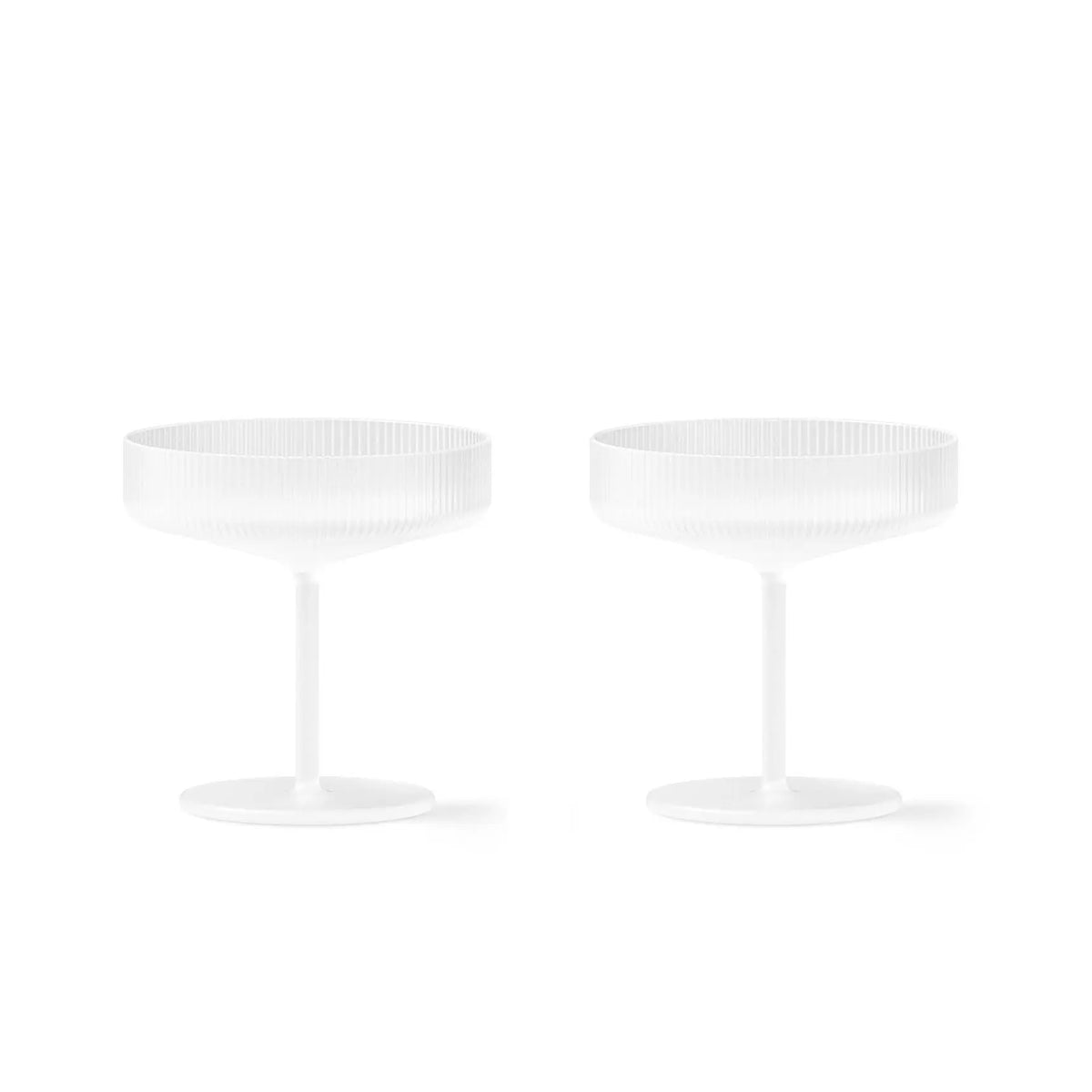 Ferm Living Ripple samppanjalasi 2kpl huurteinen Ferm Living