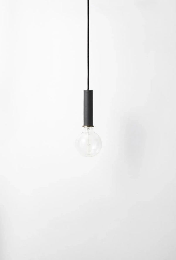 Ferm Living Socket Pendant High musta - Laatukaluste