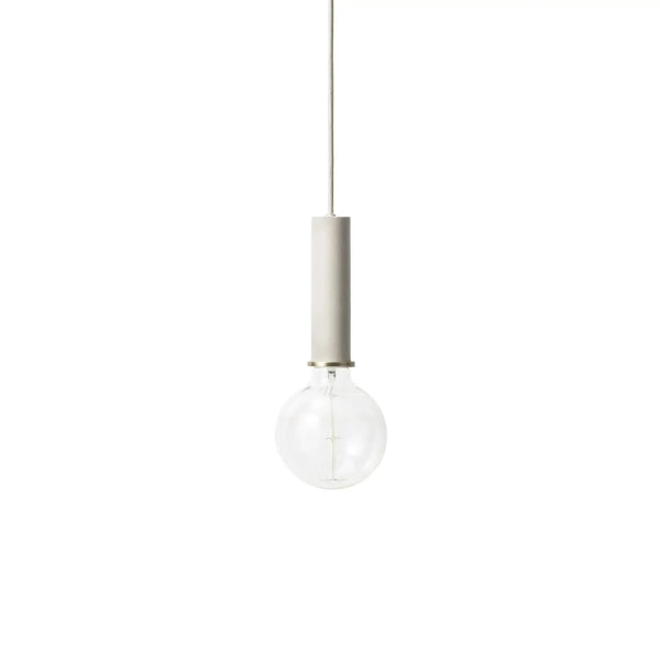Ferm Living Socket Pendant High vaaleanharmaa - Laatukaluste