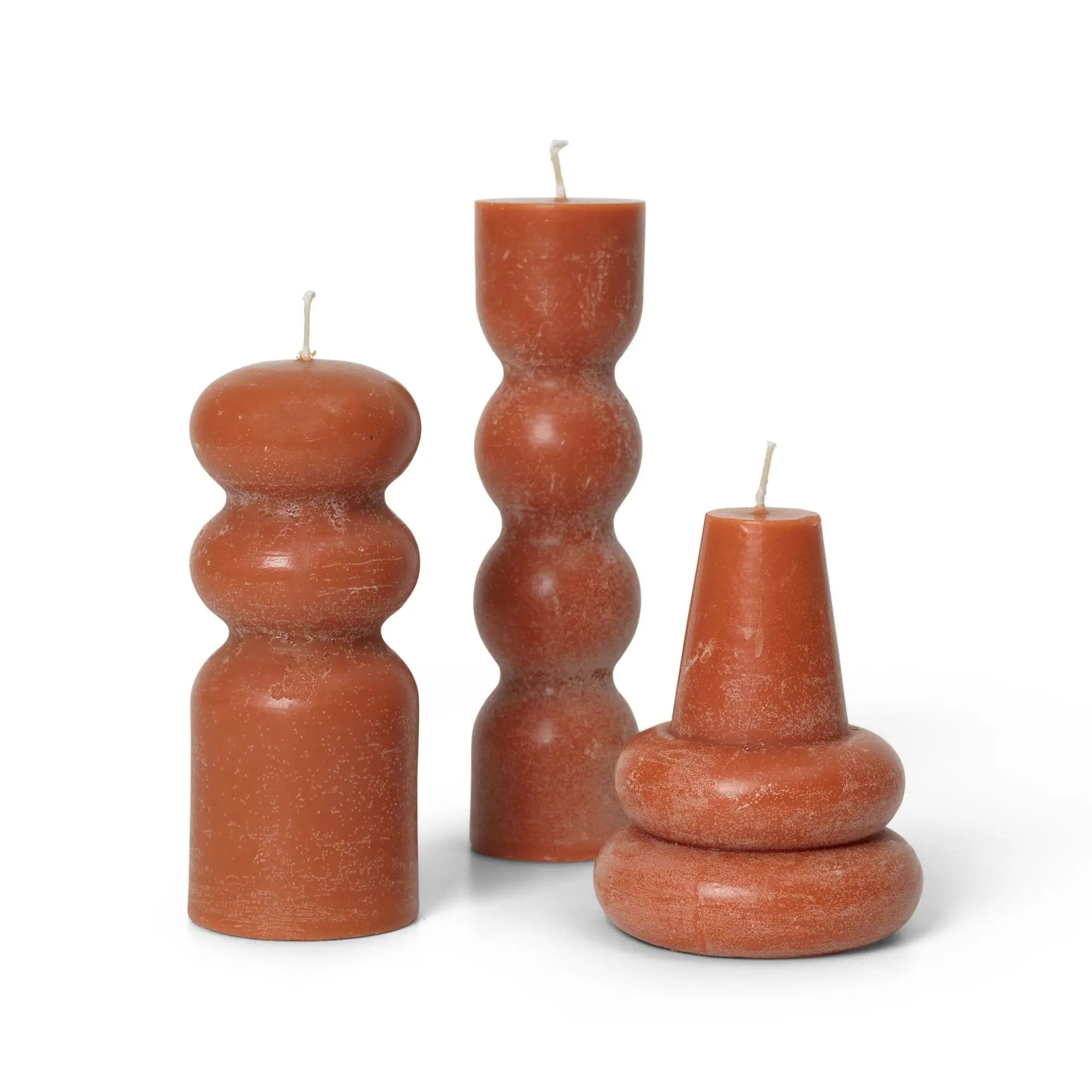 Ferm Living Torno kynttilät 3kpl meripihka - Laatukaluste