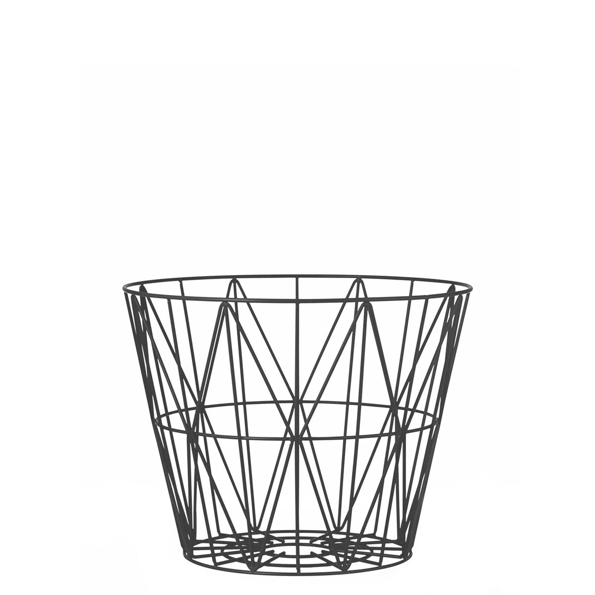 Ferm Living Wire kori M musta - Laatukaluste