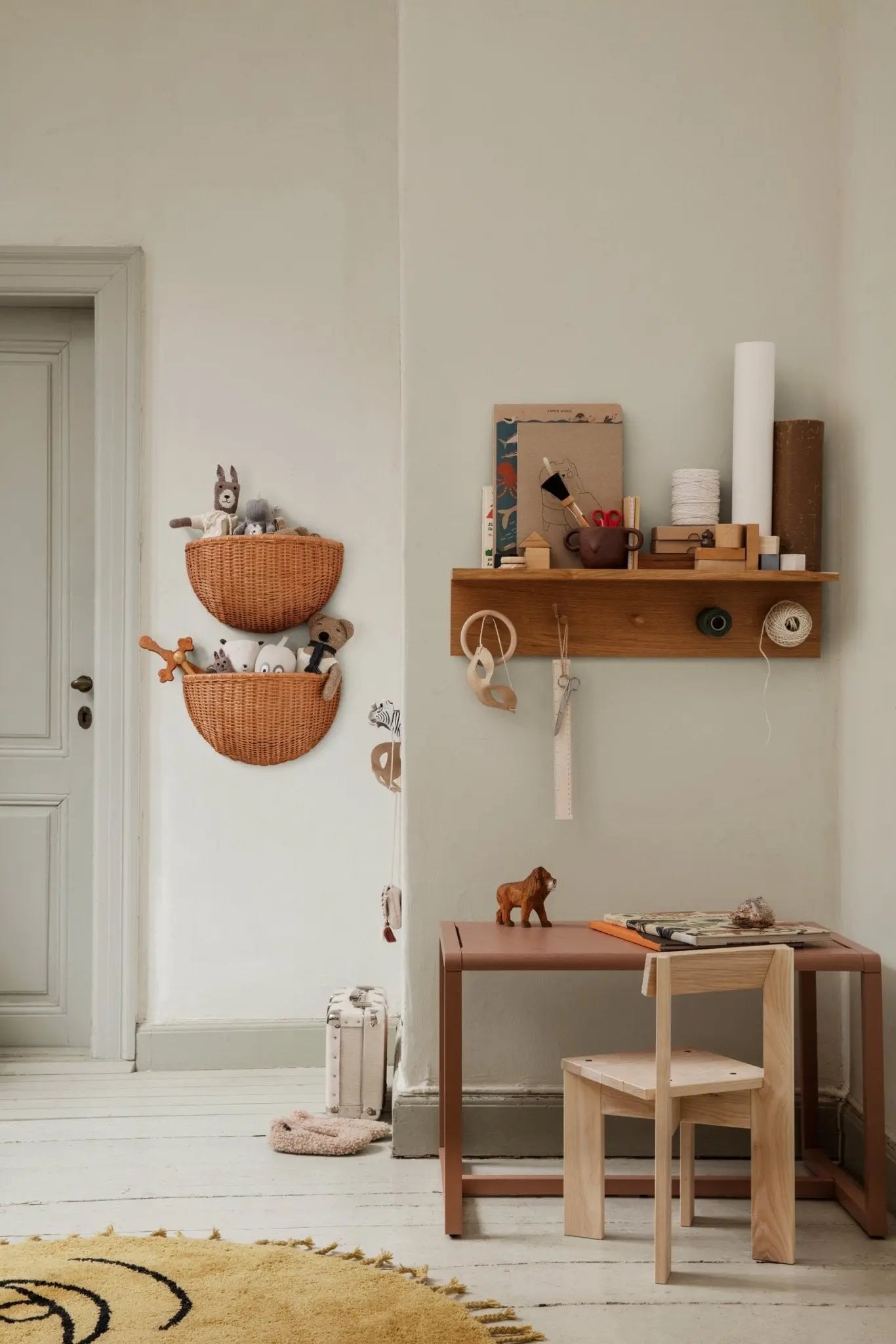 Ferm Living punotut seinäkorit 2kpl - Laatukaluste