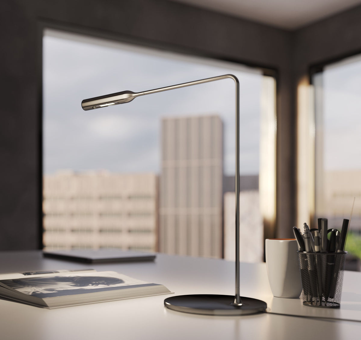 Lumina Flo Desk pöytävalaisin mattavalkoinen