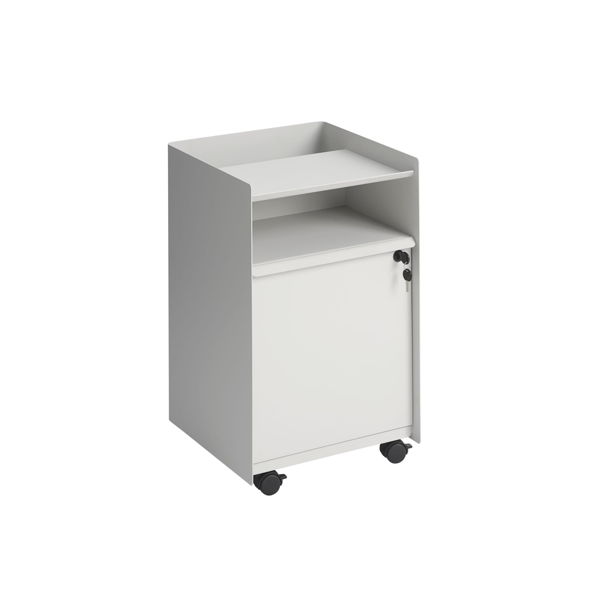 Muuto Folded matala tarjoiluvaunu ovella harmaa