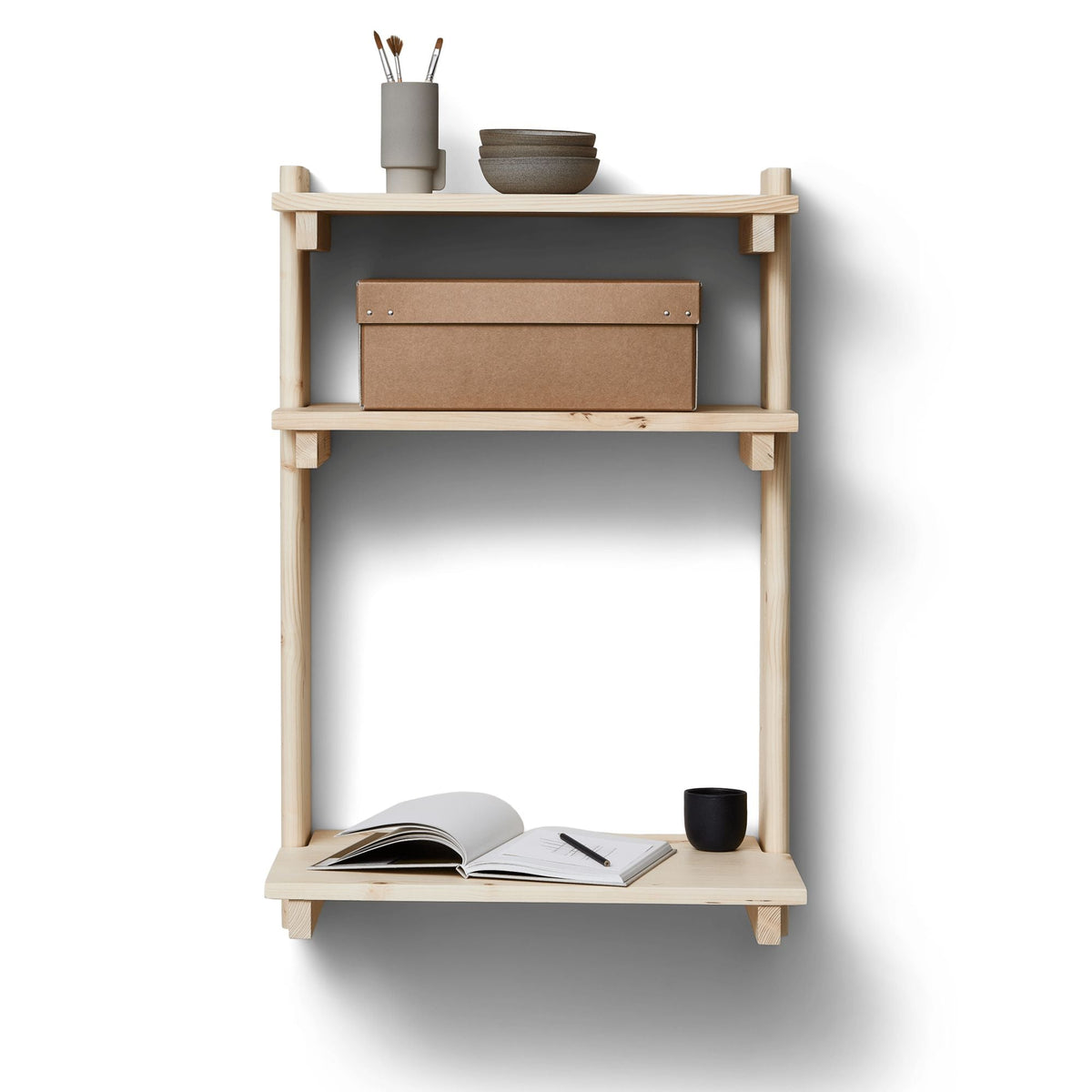 Form & Refine Beam 3 hylly työpisteellä mänty Form & Refine