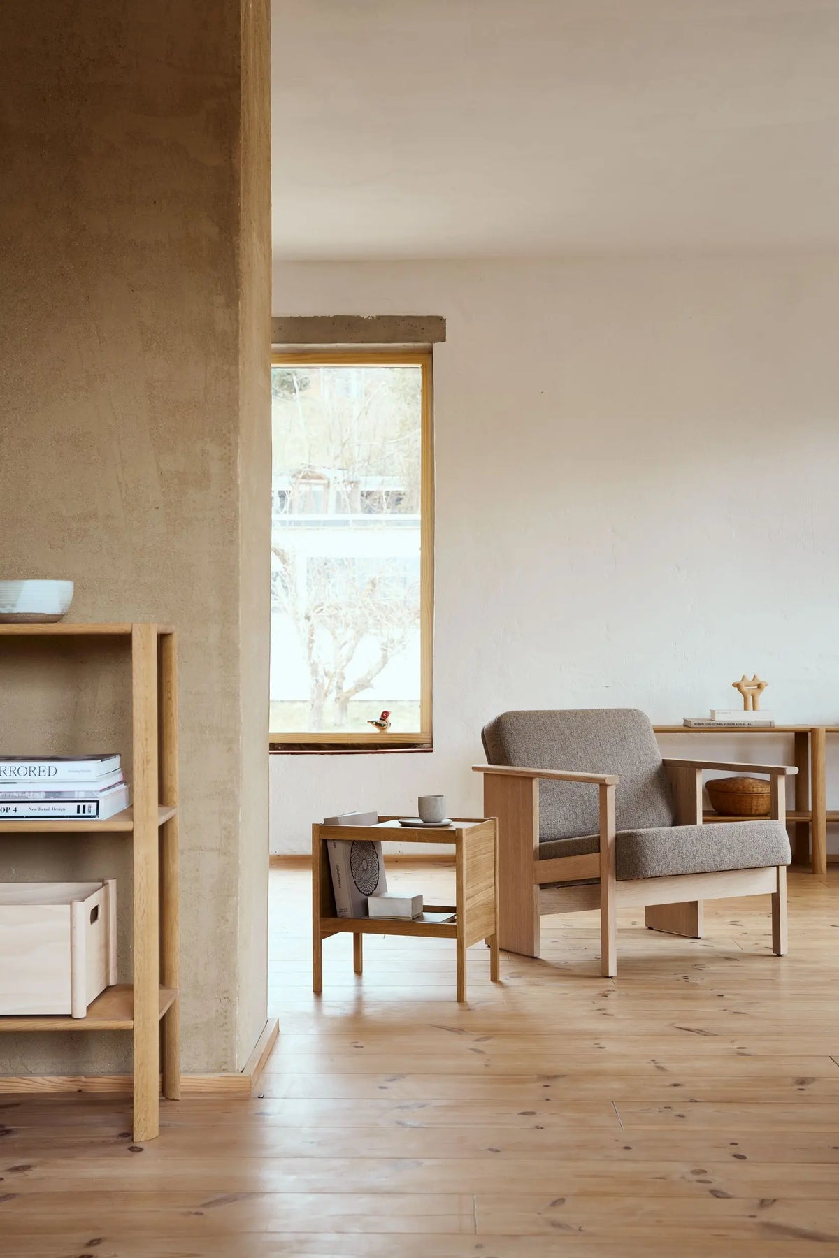 Form & Refine Leaf 1x3 hylly valkoöljytty tammi Form & Refine