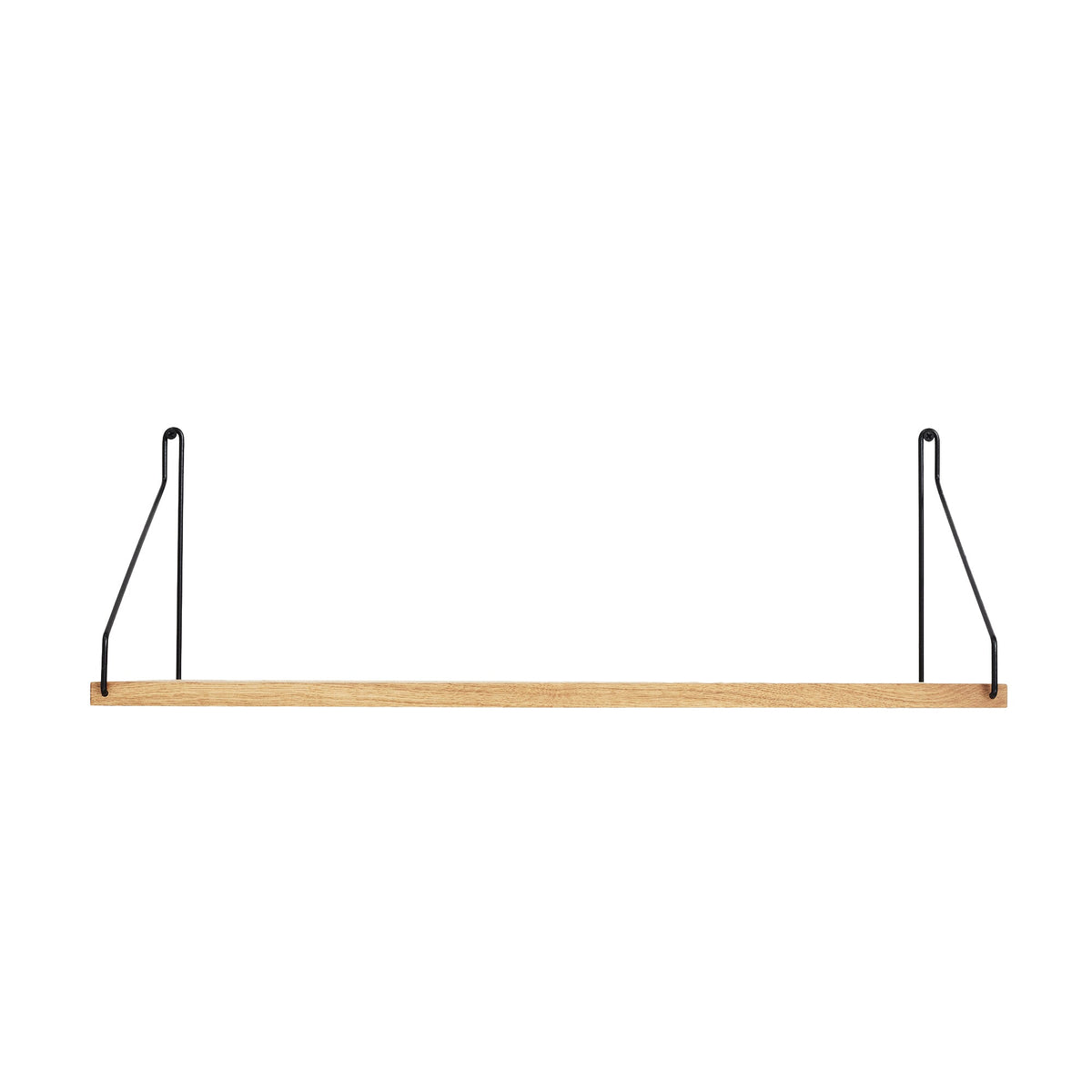 Frama seinähylly 60x20 tammi/musta - Laatukaluste