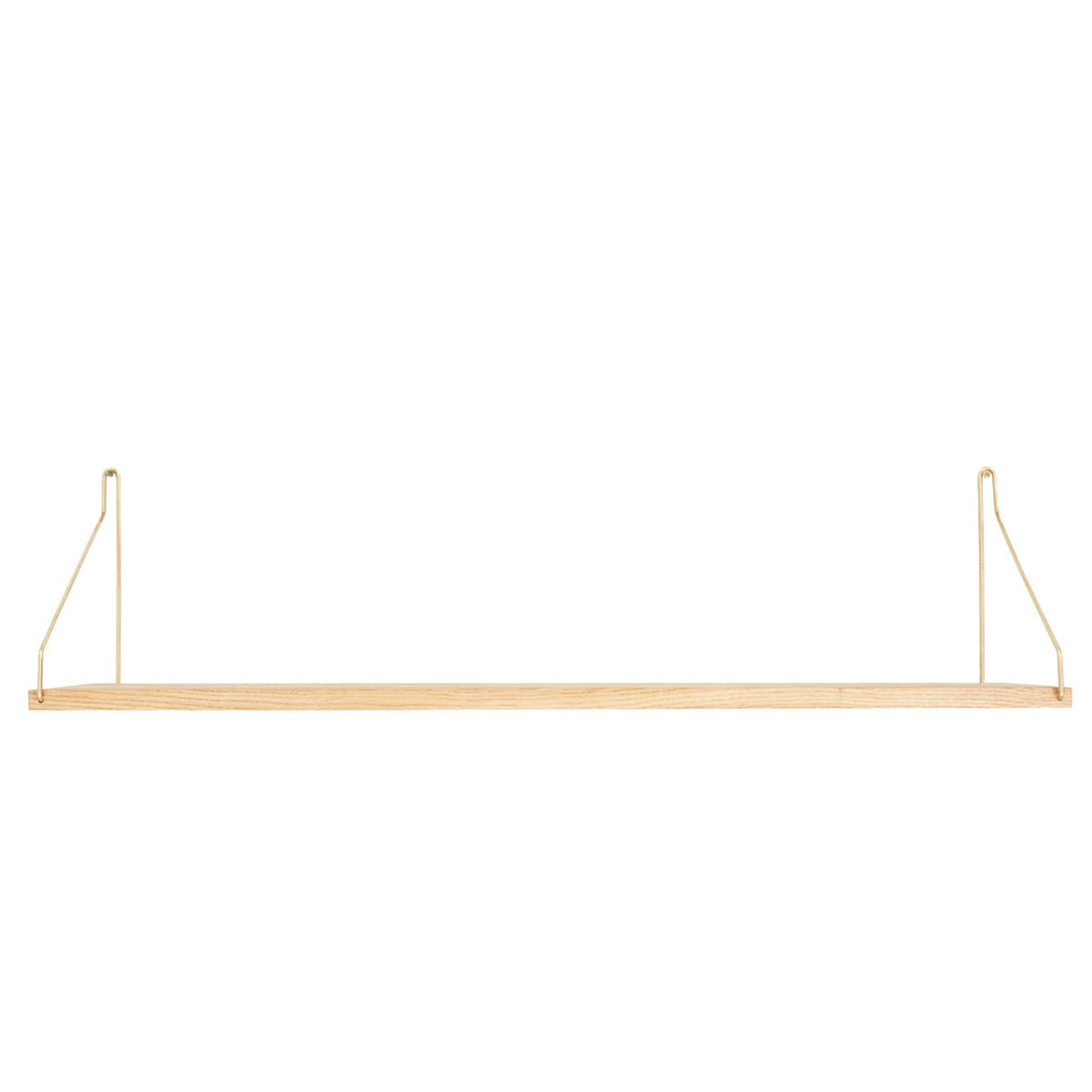 Frama seinähylly 80x20 tammi/messinki - Laatukaluste