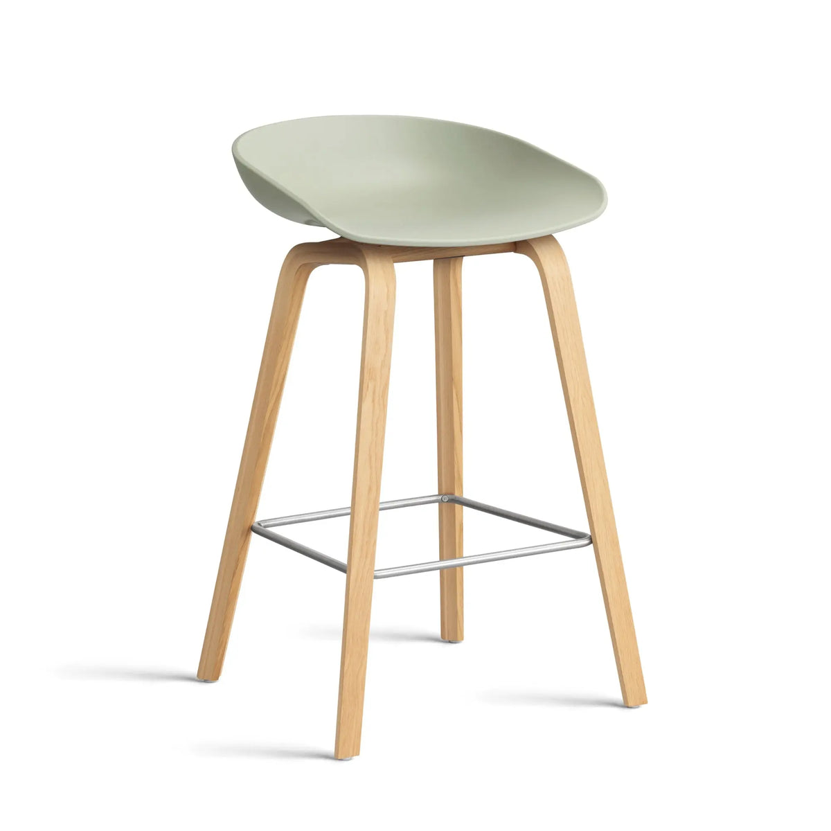 HAY About a Stool AAS32 pastellinvihreä/lakattu tammi, kromi HAY