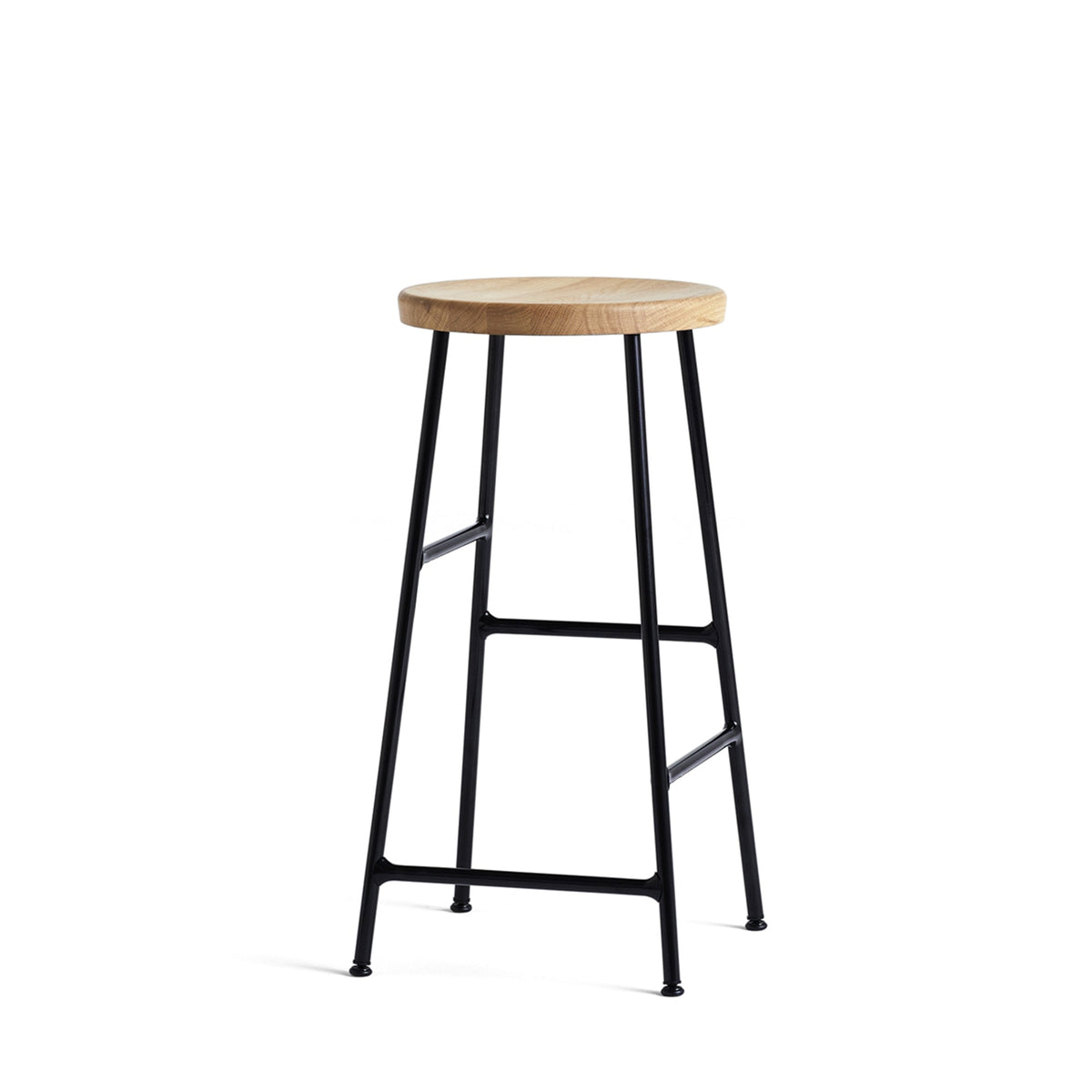 HAY Cornet baarituoli 65cm öljytty tammi/musta - Laatukaluste