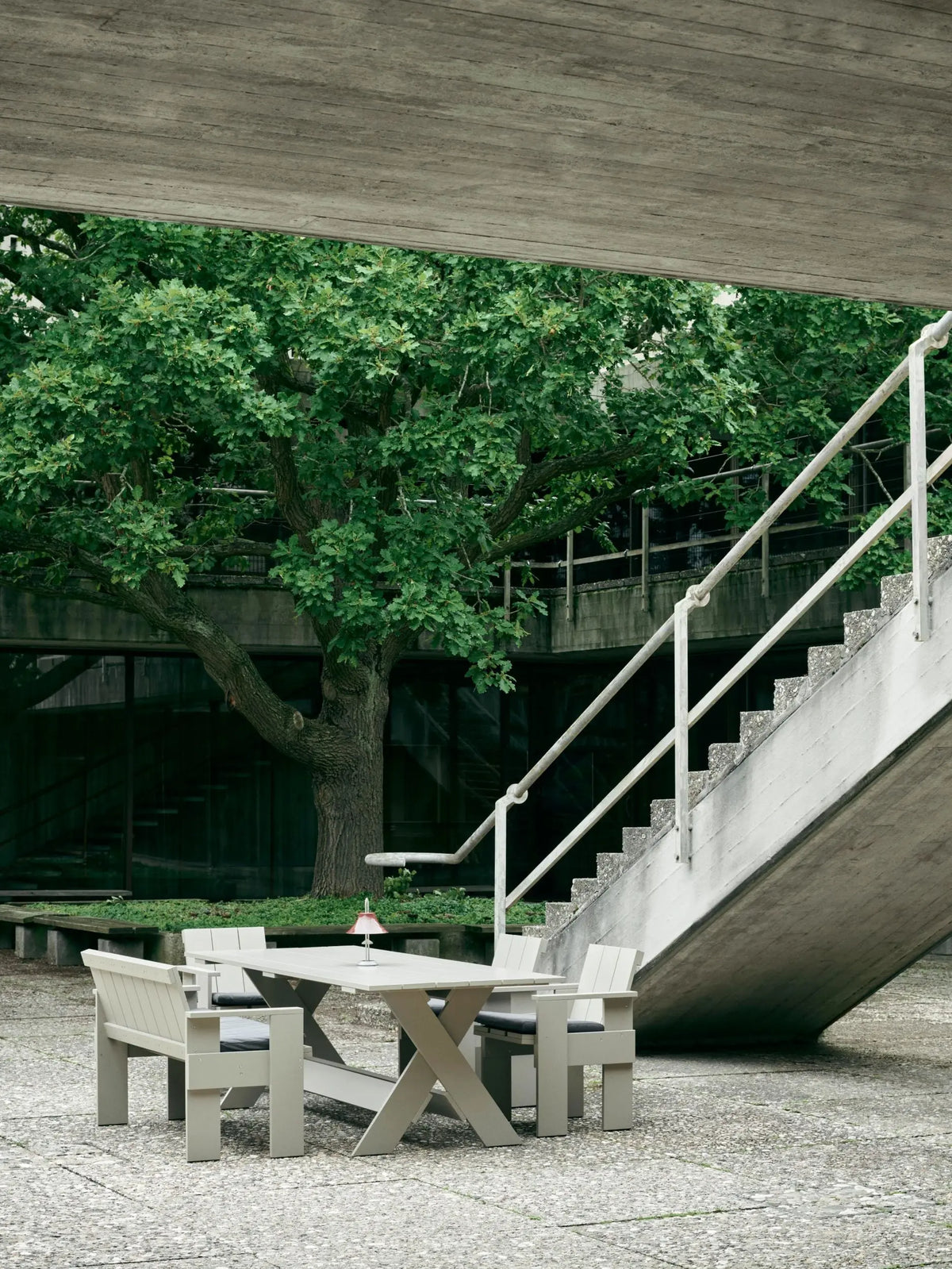 HAY Crate Dining Bench greige HAY