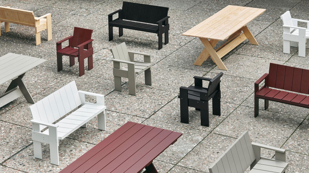 HAY Crate pöytä 230x90 greige HAY