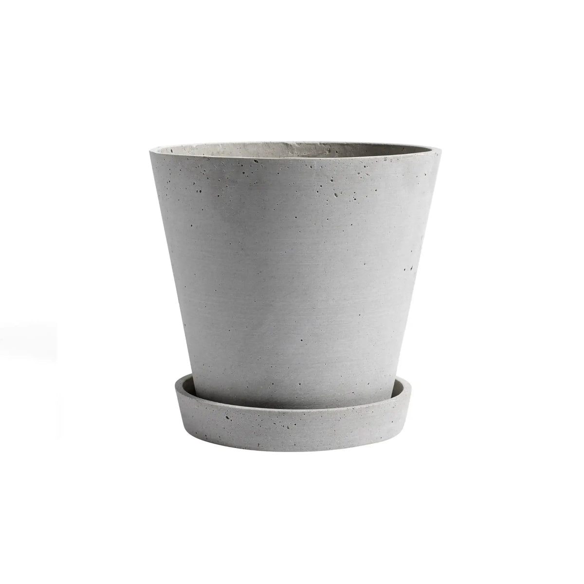 HAY Flowerpot XL ruukku+lautanen harmaa - Laatukaluste