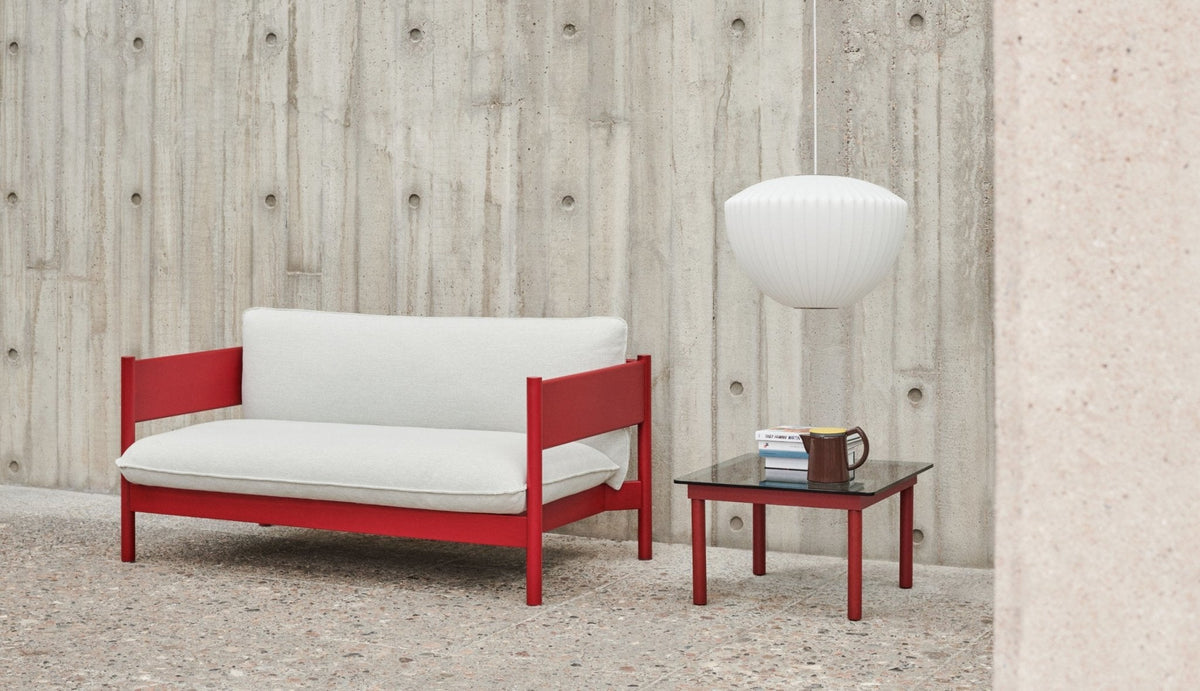 HAY Kofi 60x60 sohvapöytä, punainen/harmaa - Laatukaluste