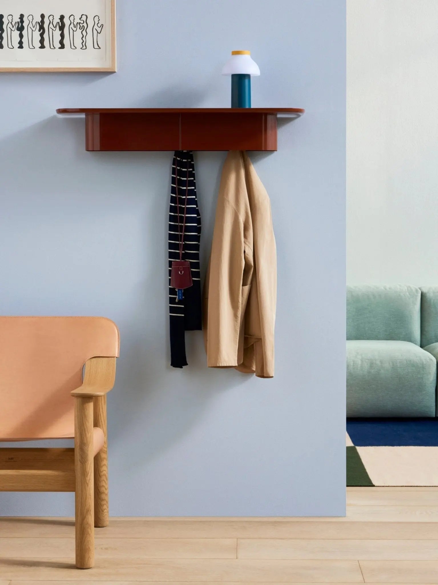 HAY Korpus hylly L tiilenpunainen - Laatukaluste