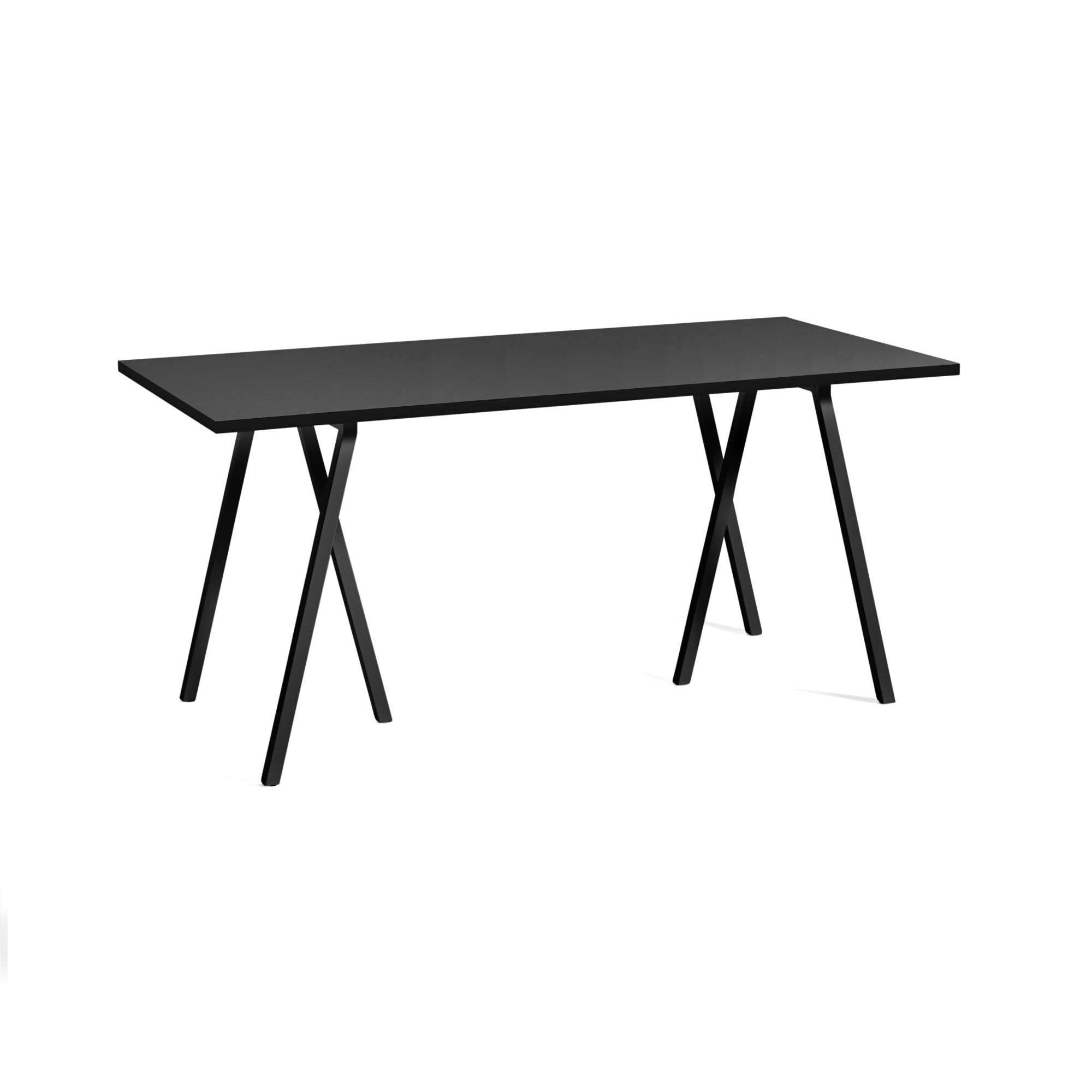 HAY Loop Stand pöytä 160x77 musta - Laatukaluste