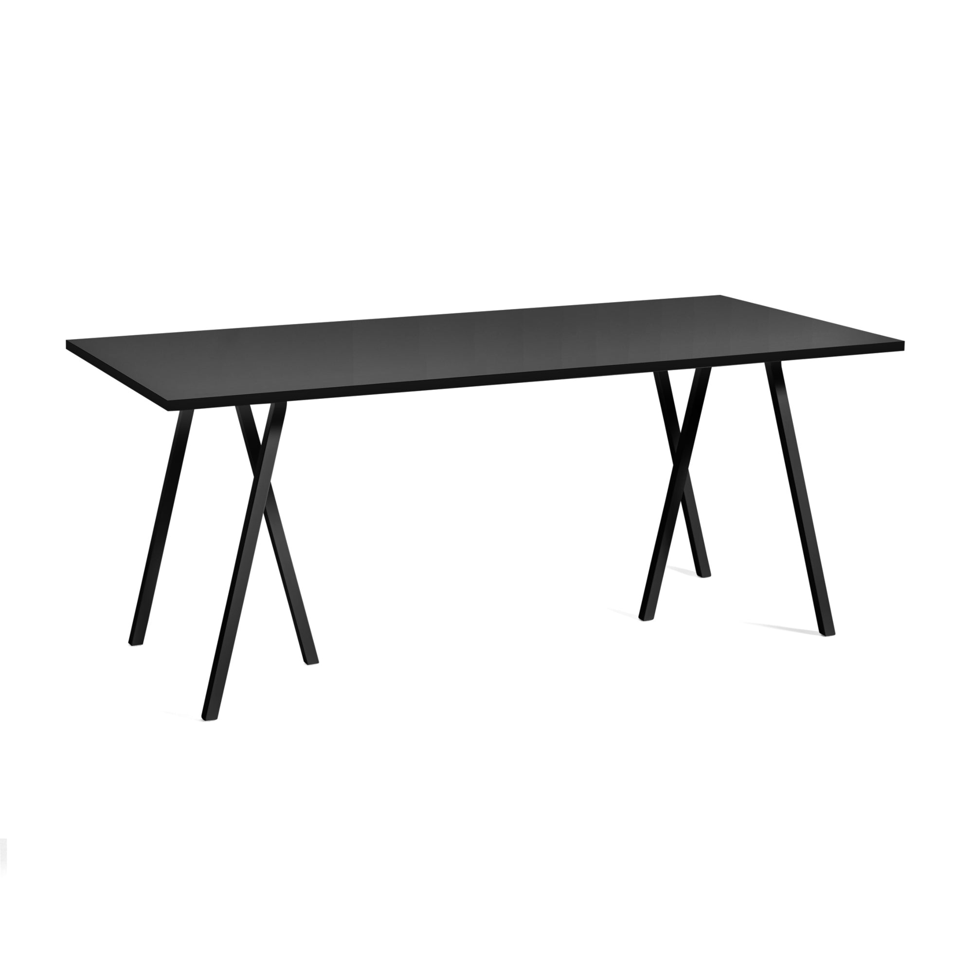 HAY Loop Stand pöytä 180x87 musta - Laatukaluste