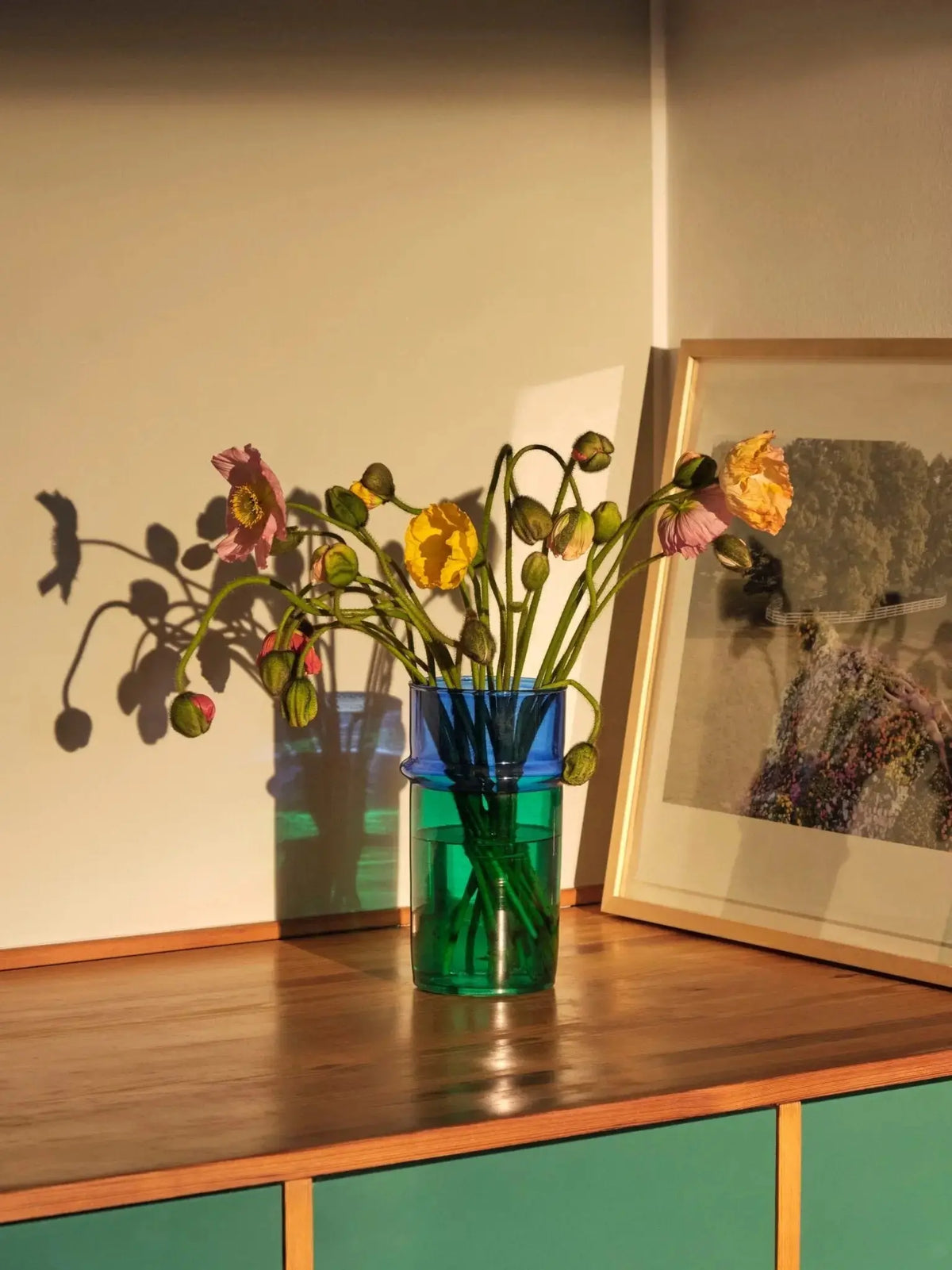 HAY Moroccan L maljakko vihreä/sininen - Laatukaluste