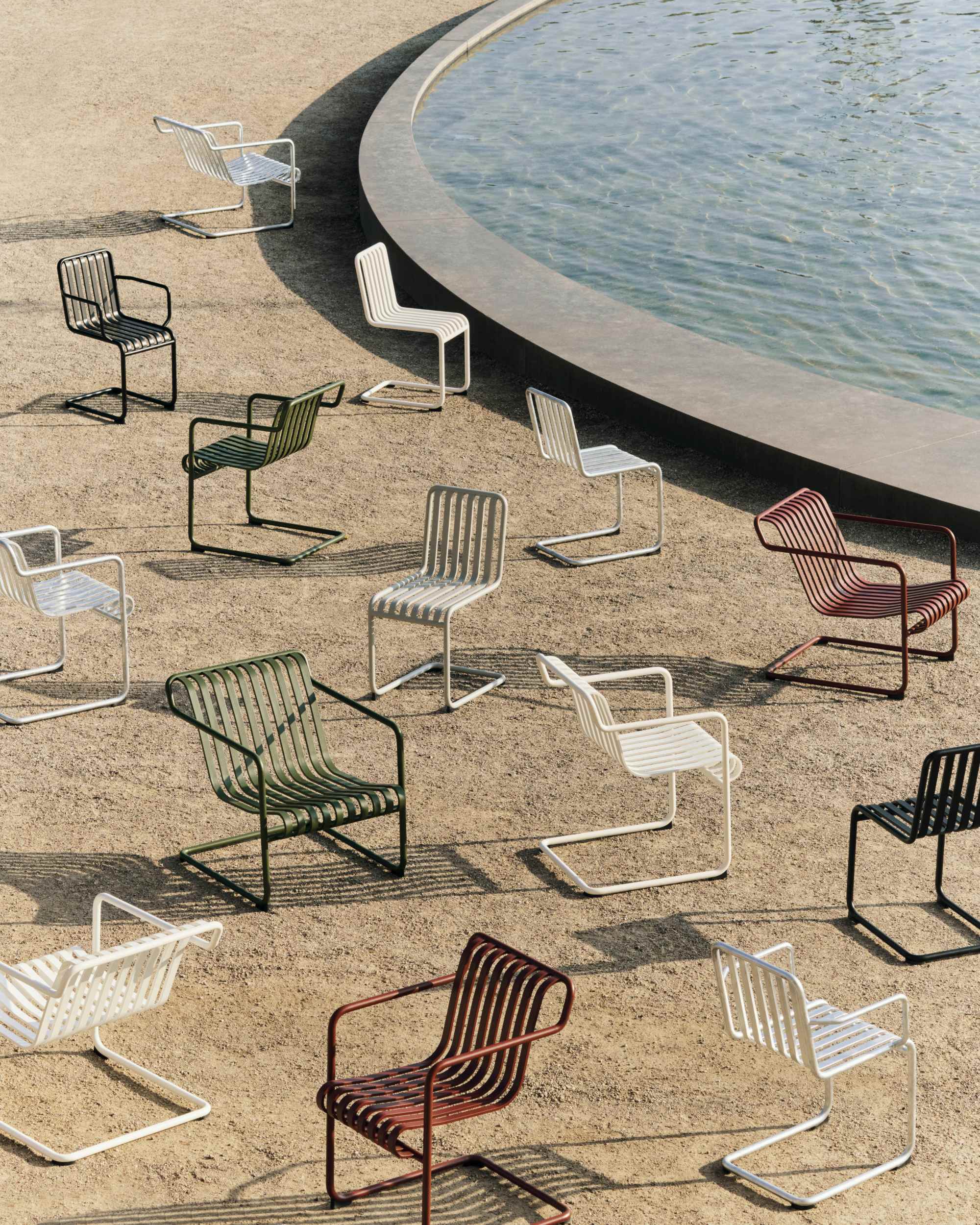 HAY Palissade Cantilever Lounge nojatuoli matala oliivinvihreä HAY