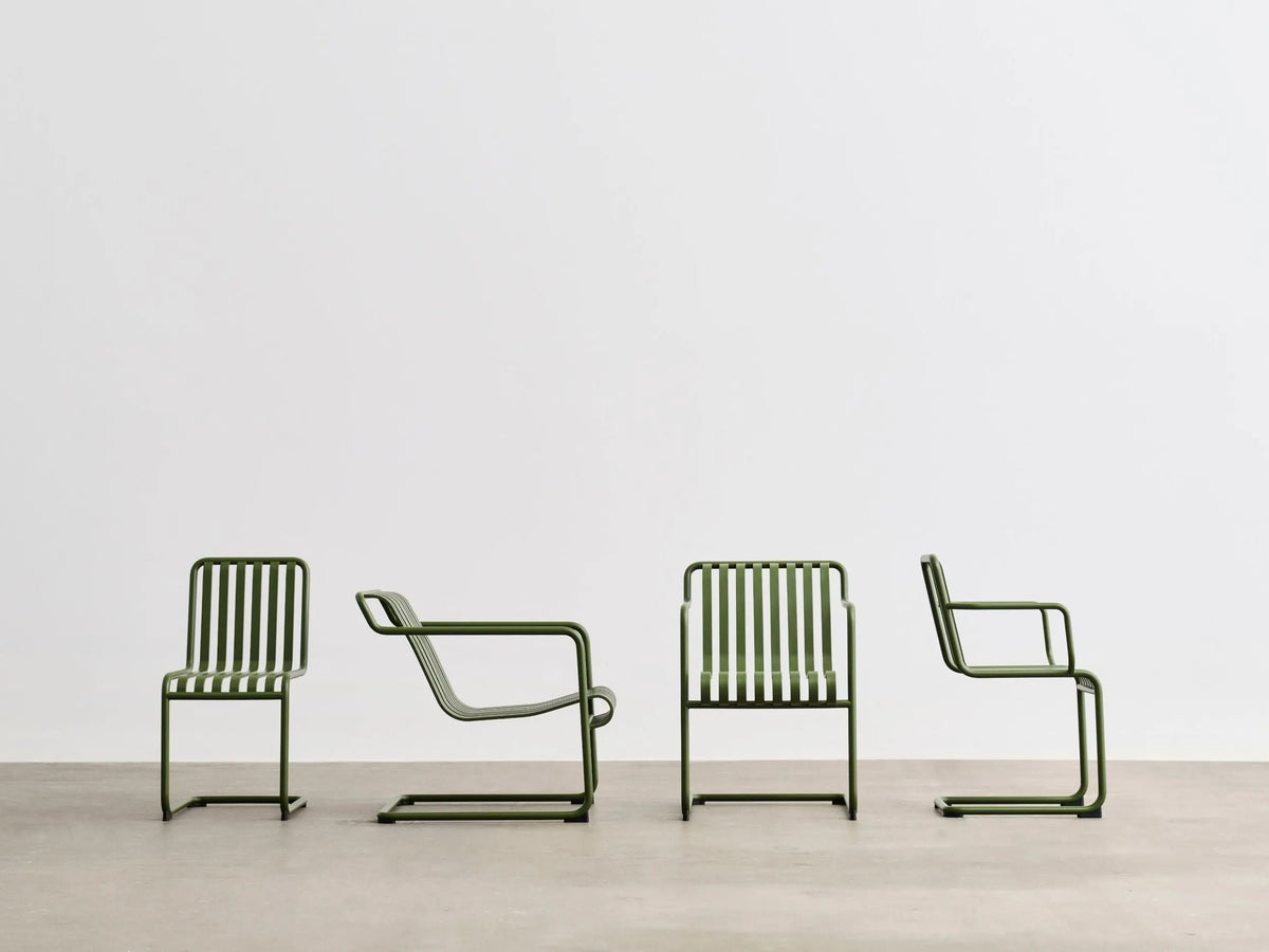 HAY Palissade Cantilever Lounge nojatuoli matala oliivinvihreä HAY