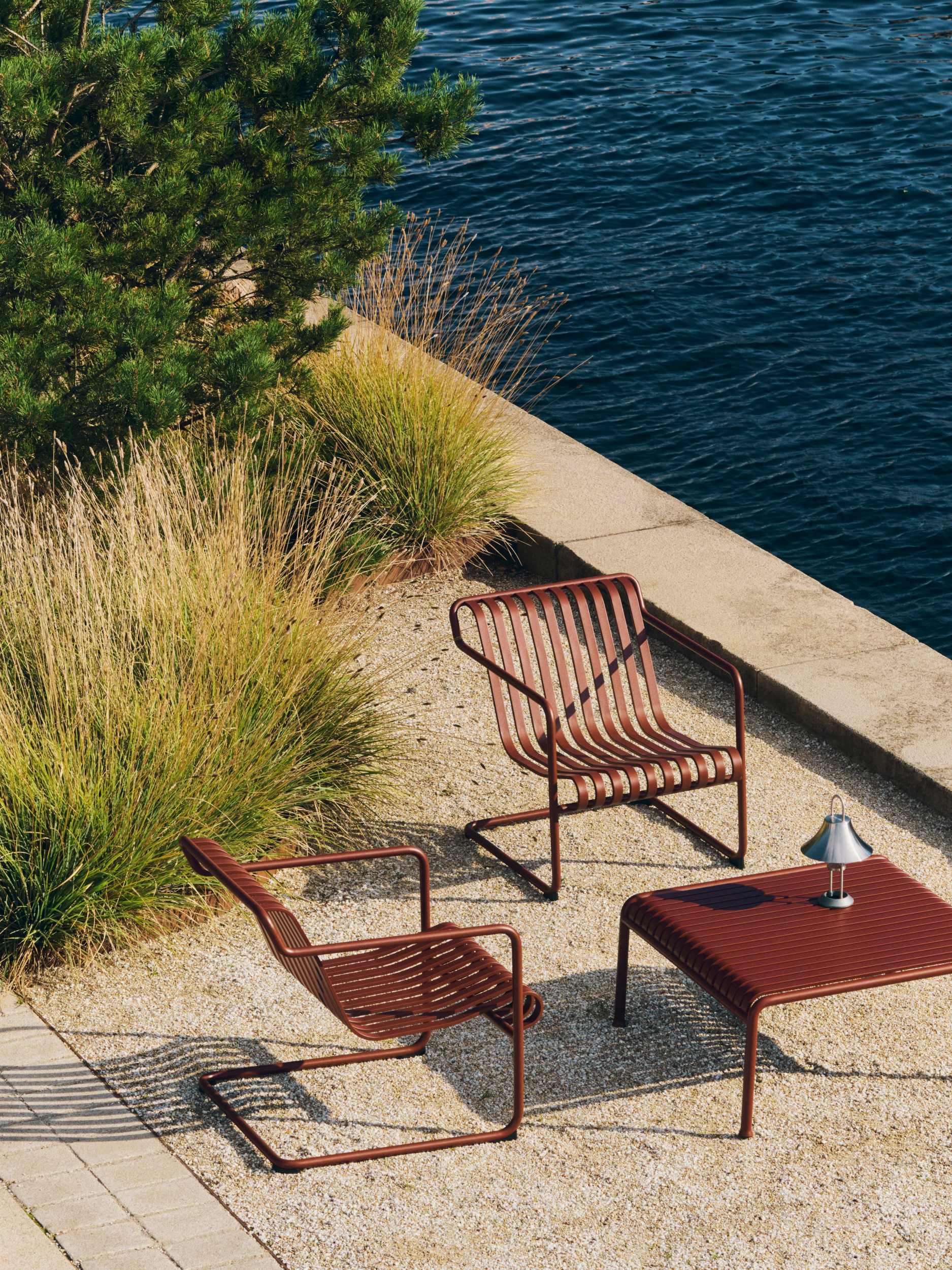 HAY Palissade Cantilever Lounge nojatuoli matala punainen HAY