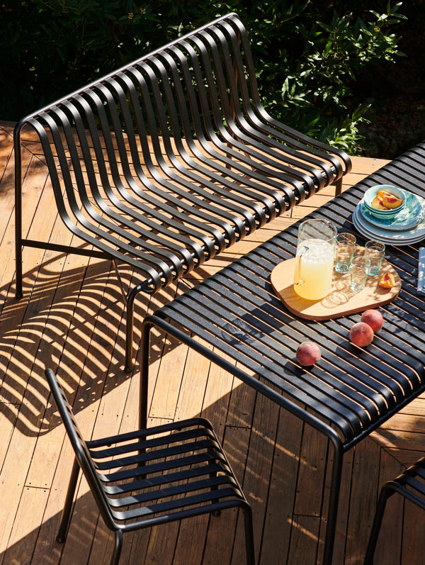 HAY Palissade Dining Bench käsinojaton antrasiitti HAY