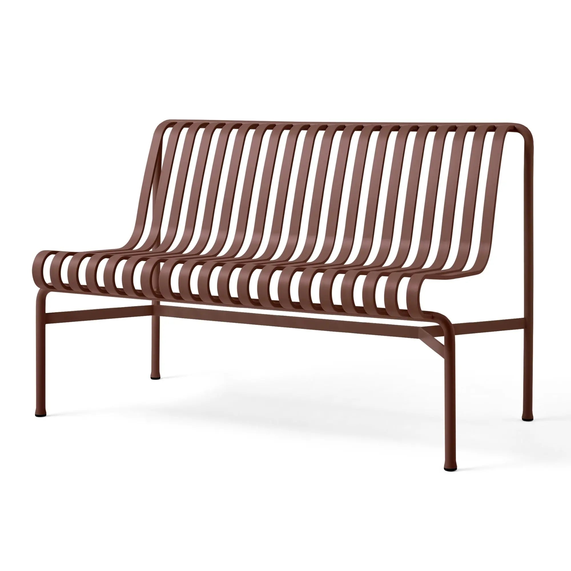 HAY Palissade Dining Bench käsinojaton punainen - Laatukaluste
