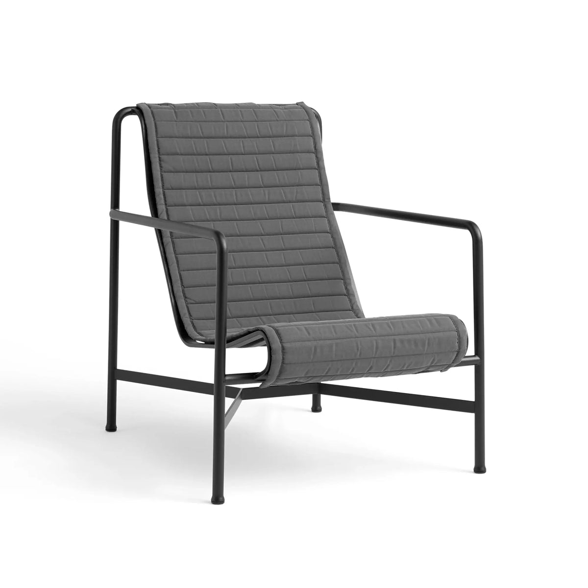 HAY Palissade Lounge korkea nojatuoli tikattu istuintyyny - Laatukaluste