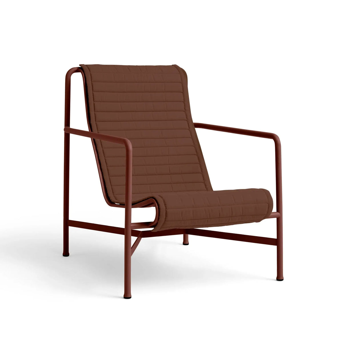 HAY Palissade Lounge korkea nojatuoli tikattu istuintyyny - Laatukaluste