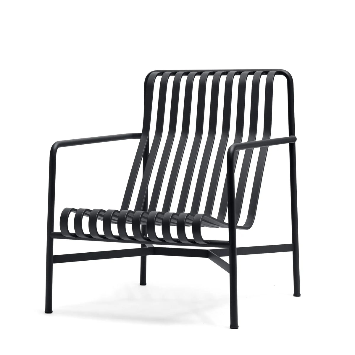 HAY Palissade Lounge nojatuoli korkea antrasiitti - Laatukaluste