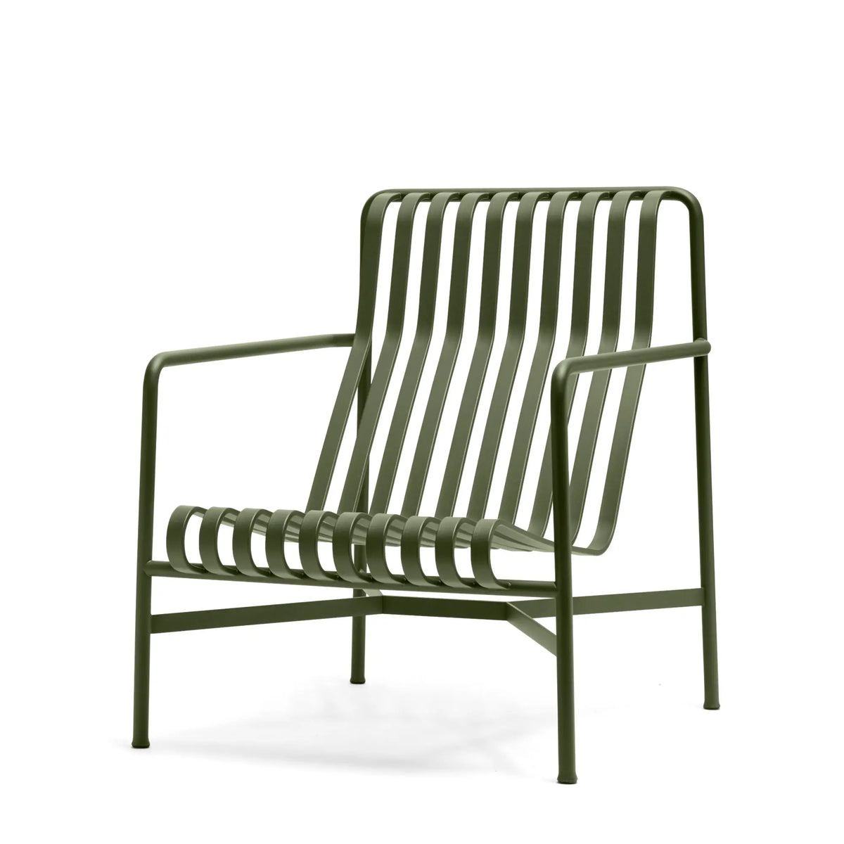 HAY Palissade Lounge nojatuoli korkea oliivinvihreä - Laatukaluste