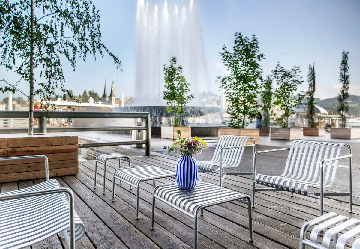 HAY Palissade Lounge nojatuoli matala galvanoitu - Laatukaluste