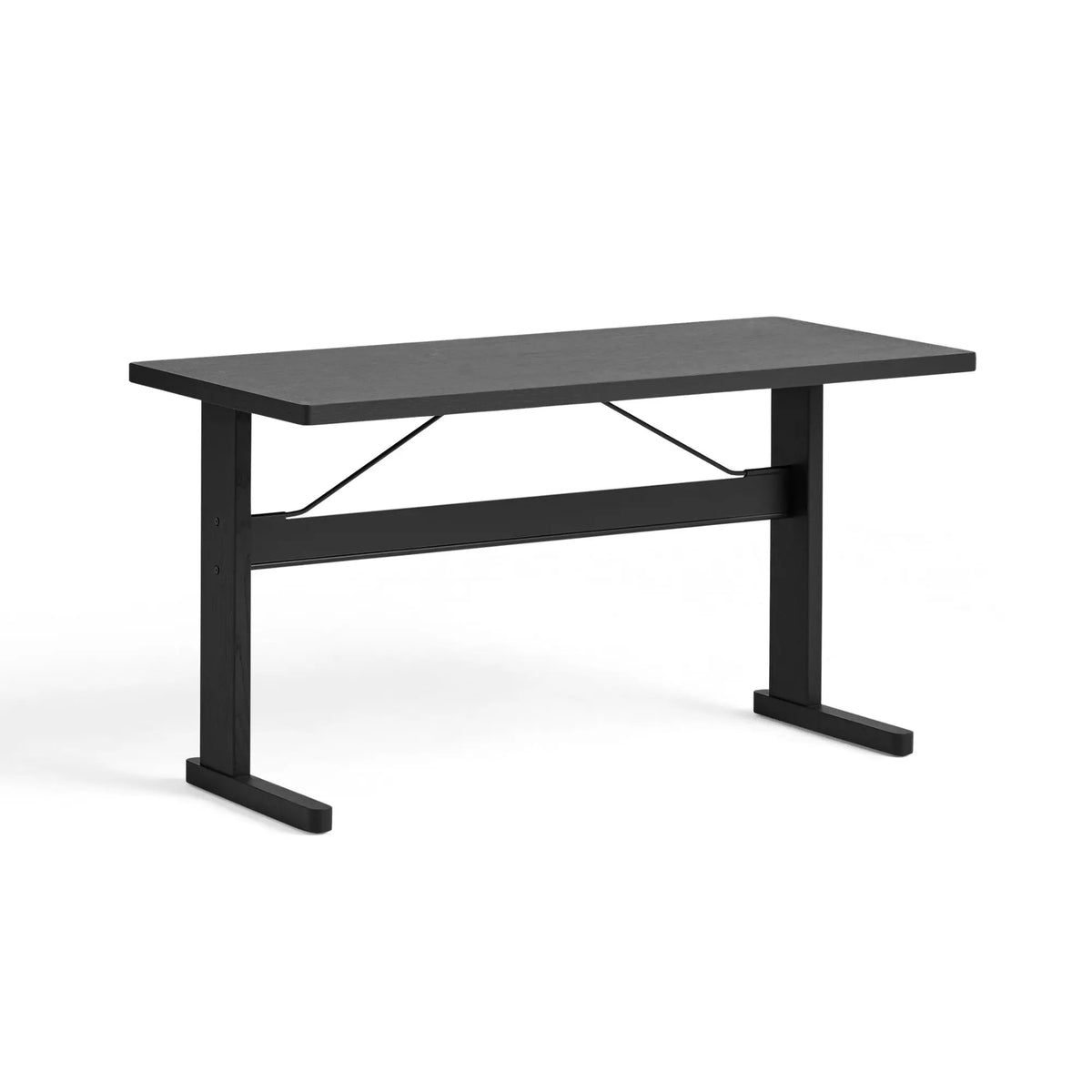 HAY Passerelle työpöytä 140x65 musta/musta - Laatukaluste