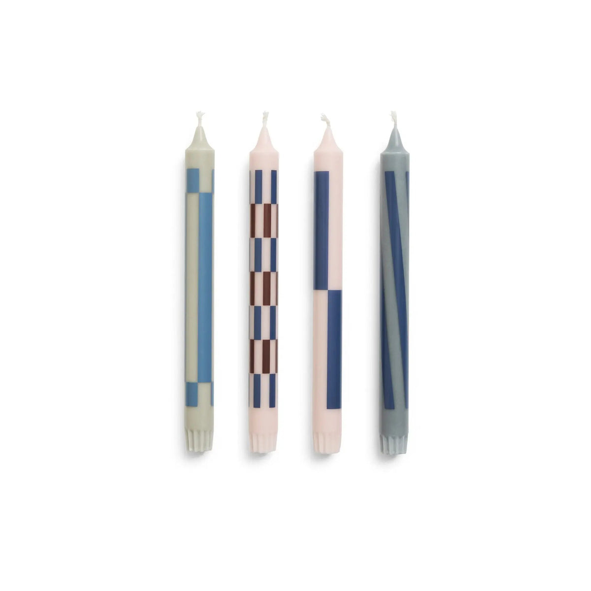 HAY Pattern kynttilä 4kpl vaalea pinkki-sininen HAY