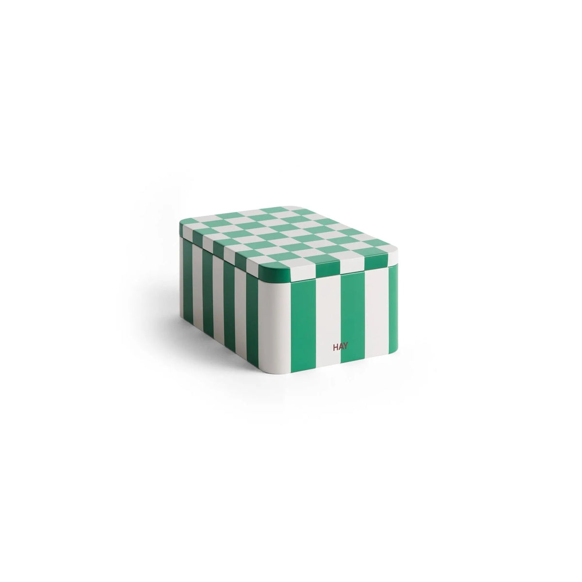 HAY Tin S purkki vihreä-valkoinen HAY