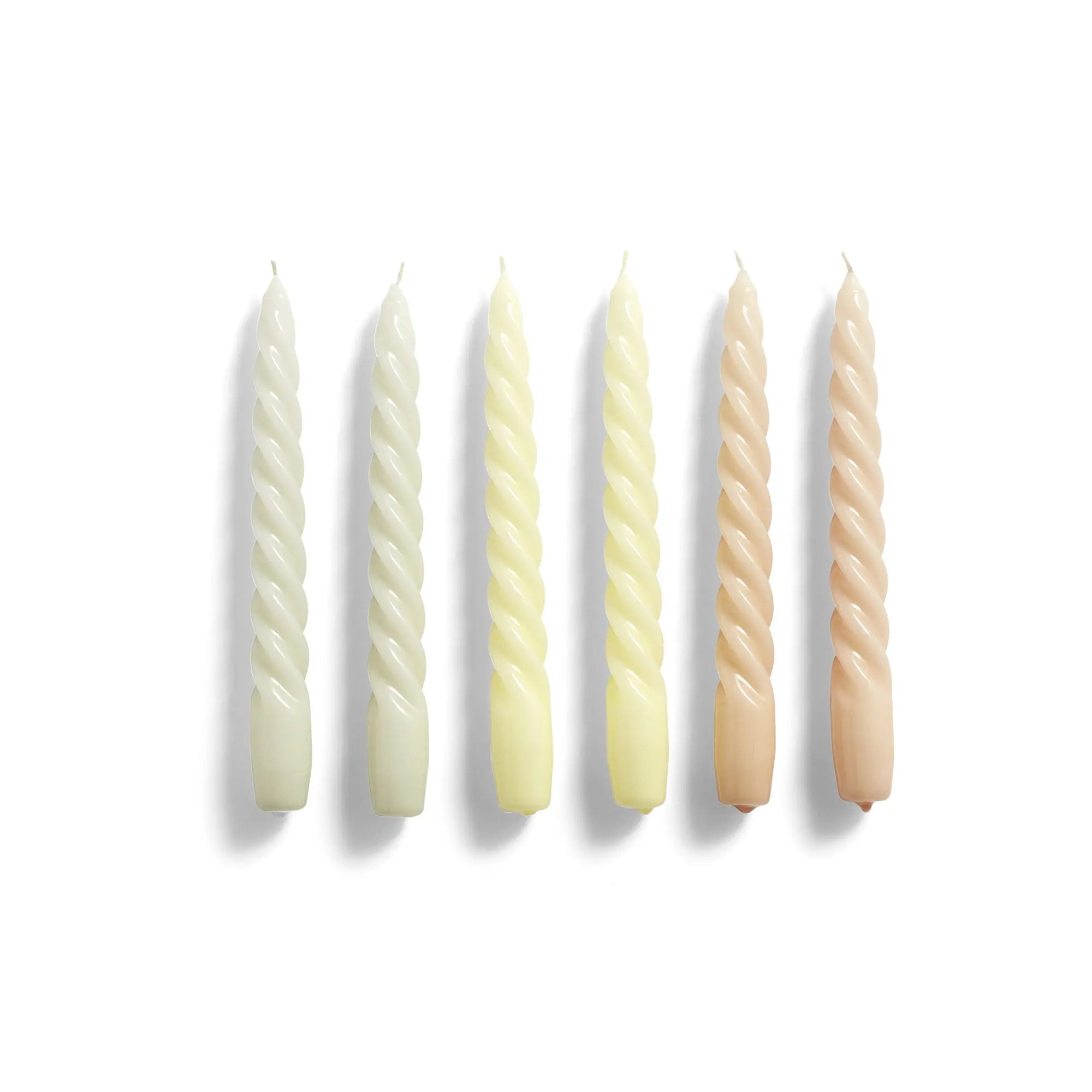 HAY Twist kynttilät 6kpl harmaa-beige - Laatukaluste